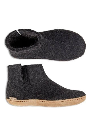 Boot Leather Sole / Charcoal
