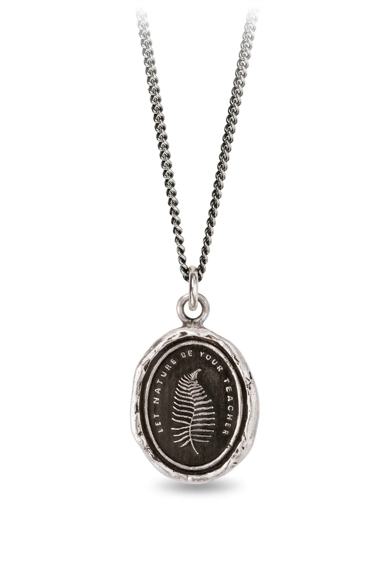 Pyrrha Let Nature Be Your Teacher Talisman / Silver