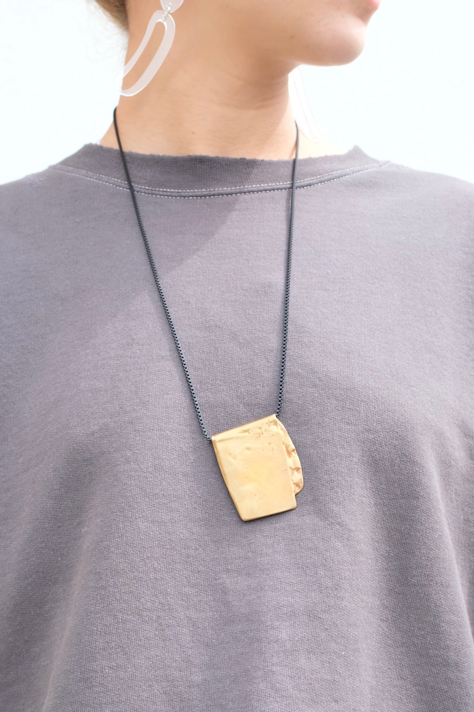 Ritual Long Risen Necklace with Black Chain
