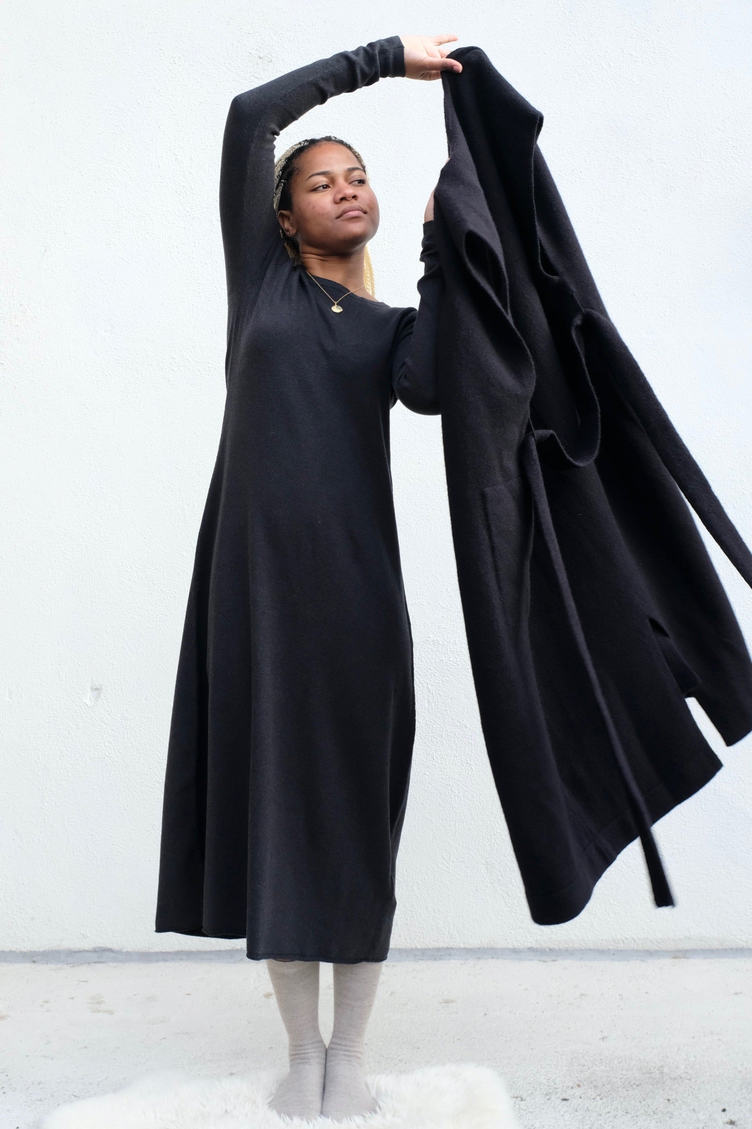 Lauren Manoogian Base Maxi Dress / Charcoal Melange