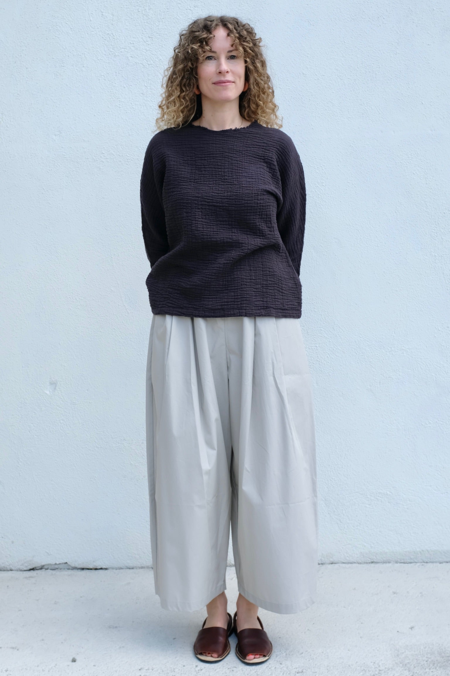 Black Crane Dolman Top / Graphite