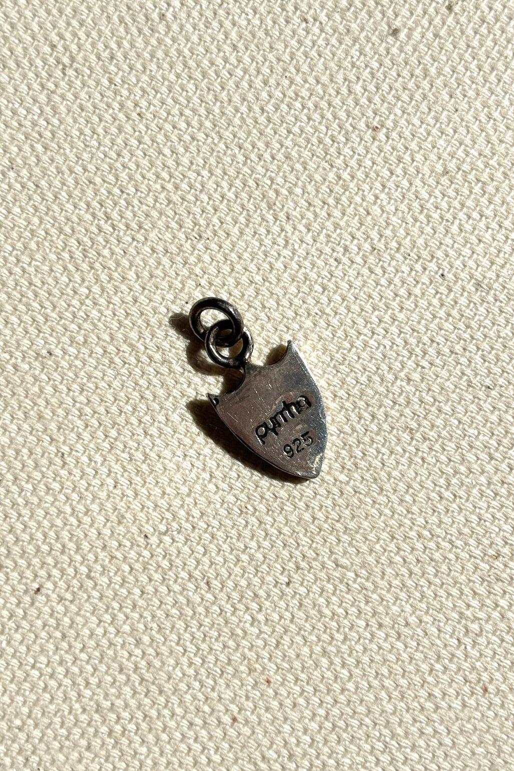 Strength Shield Charm / White/Silver