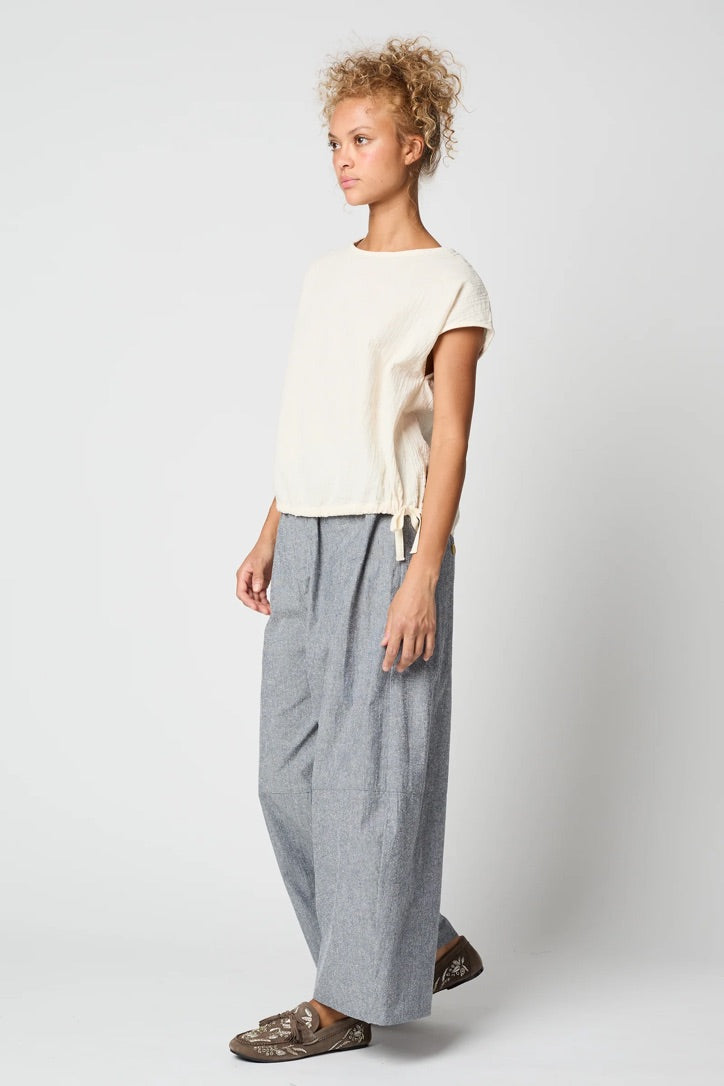 Atelier Delphine Slip On Blouse Cap Sleeve / Kinari