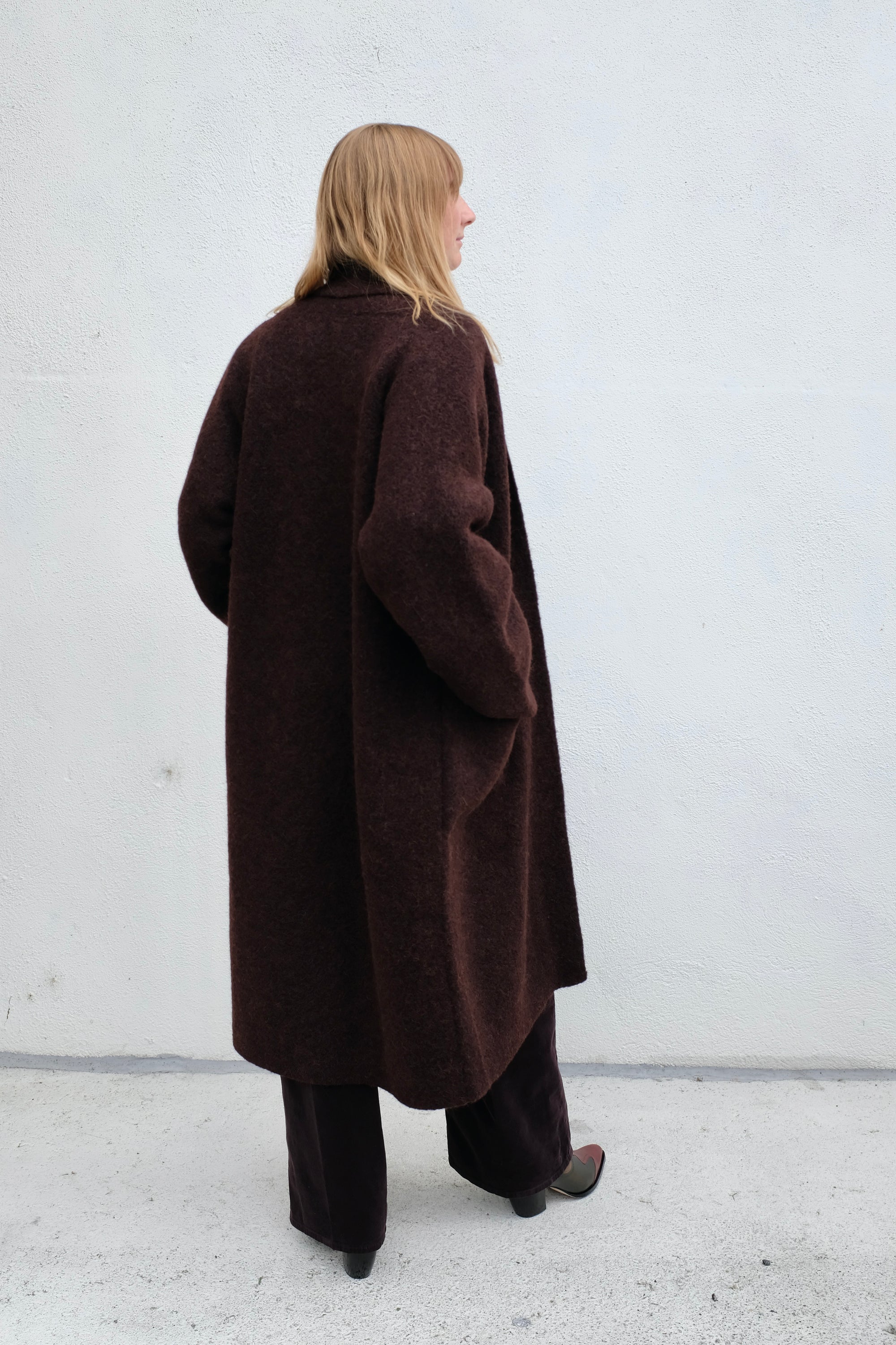 Lauren Manoogian Double Face Long Coat / Merlot