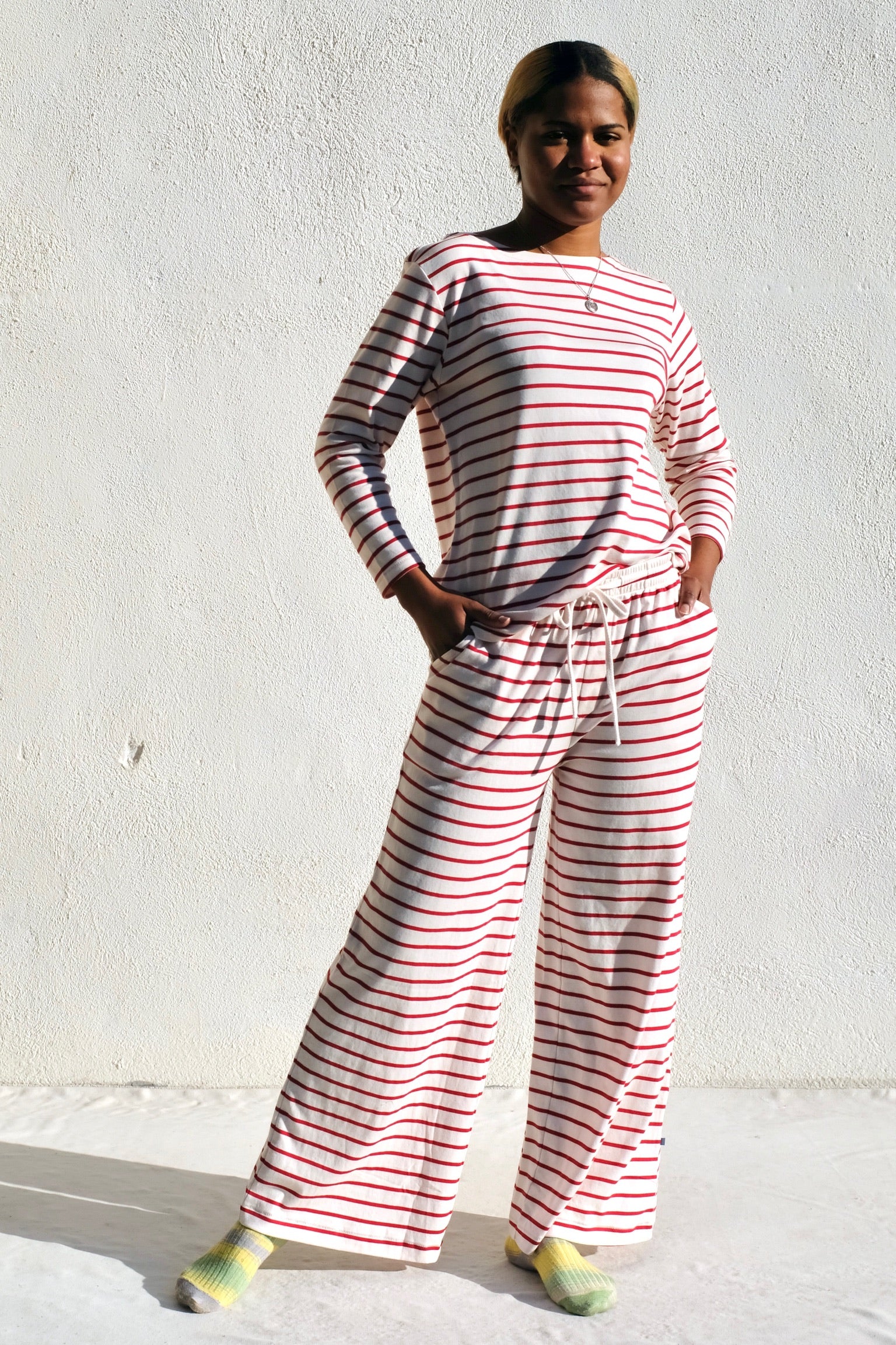 Stripe Sailor Tee / Berry