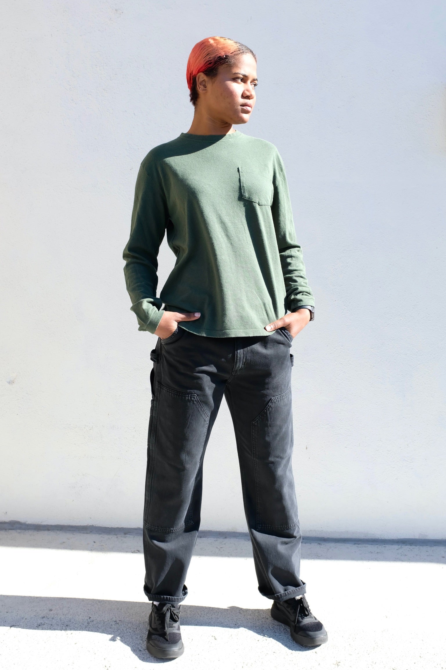 Baja Long Sleeve Pocket Tee / Hunter Green