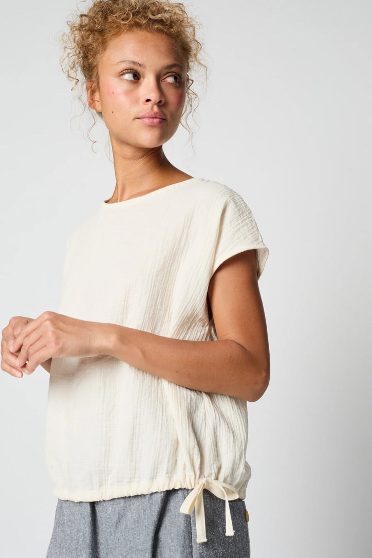 Atelier Delphine Slip On Blouse Cap Sleeve / Kinari