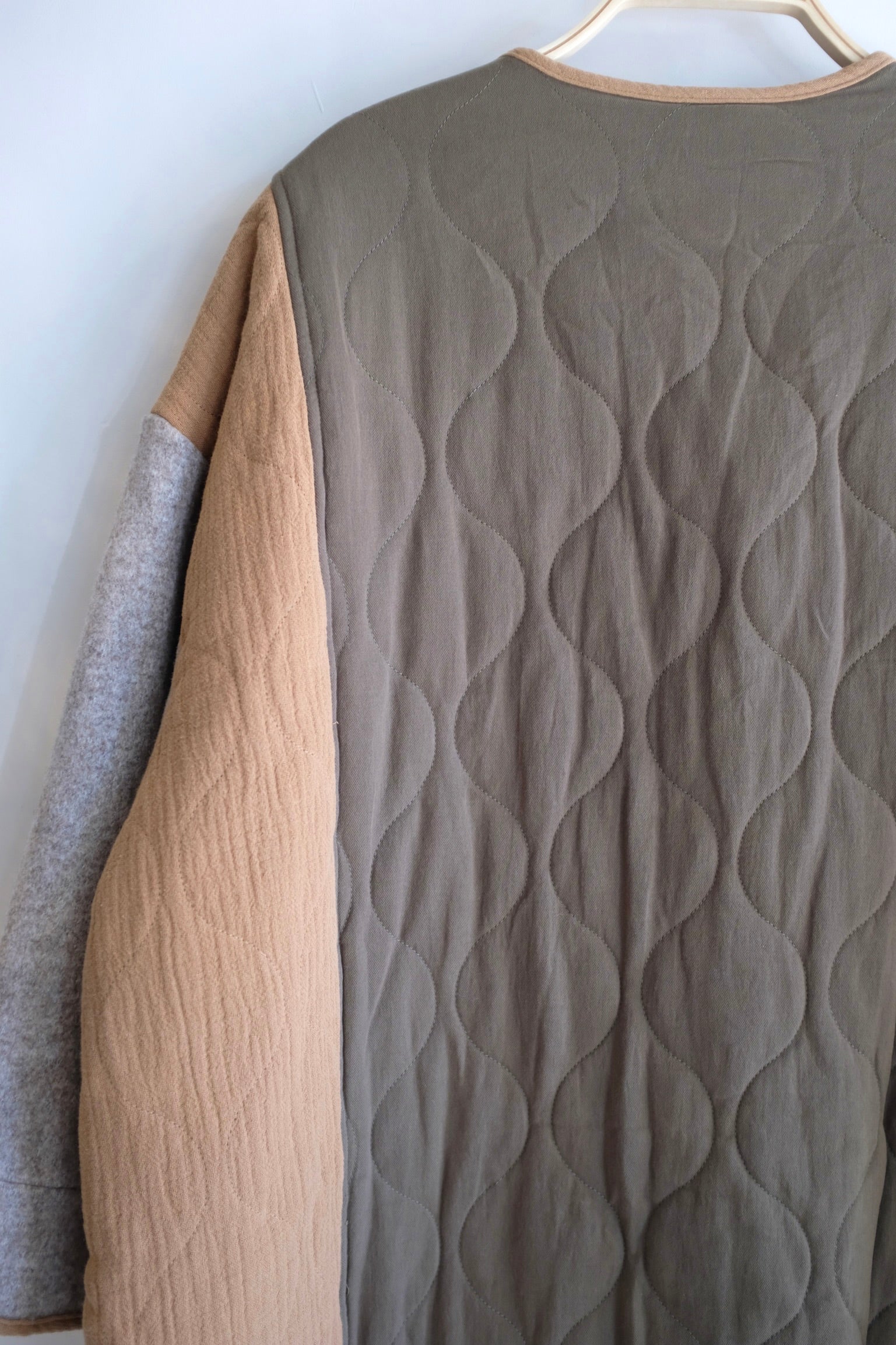 Pre-loved / Amente Patch Quilted Wool Blend Coat / Size M/L