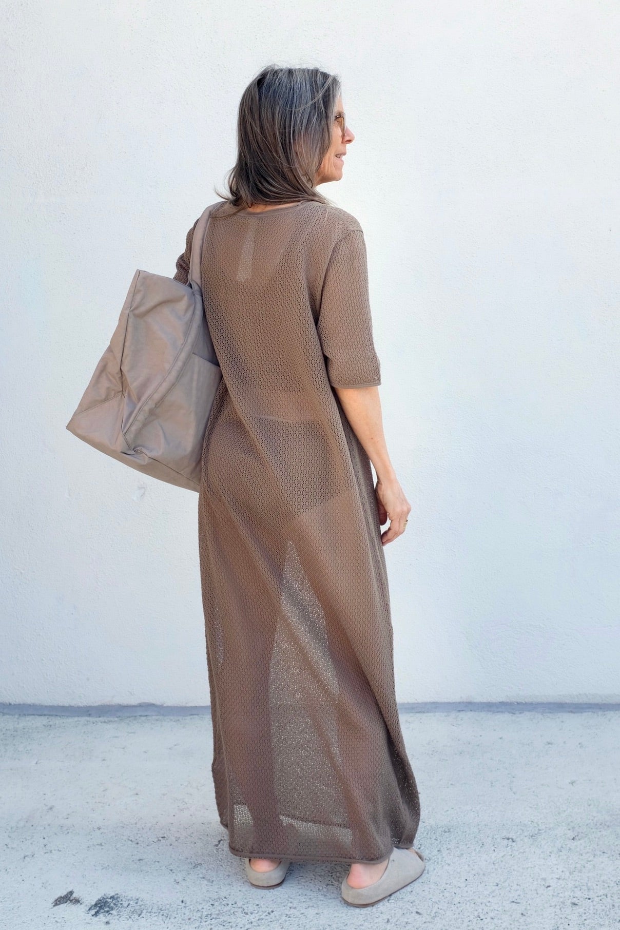 Lauren Manoogian Pointelle Dress / Earth