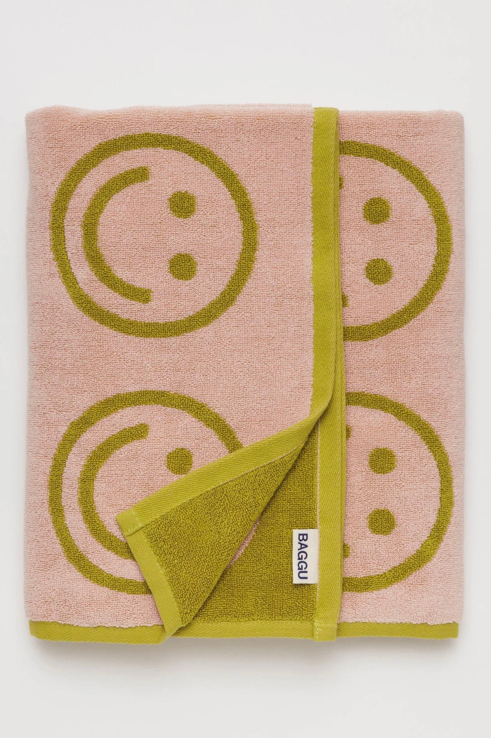 Bath Towel / Ochre Happy