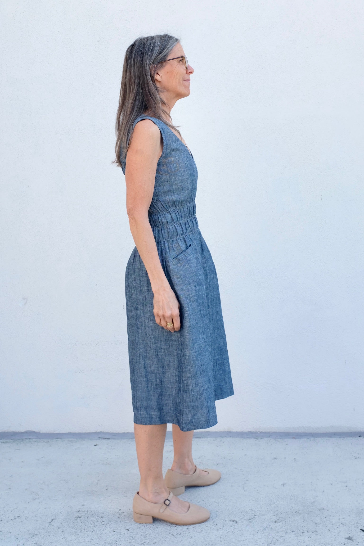 Fiji Dress / Indigo Denim Chambray