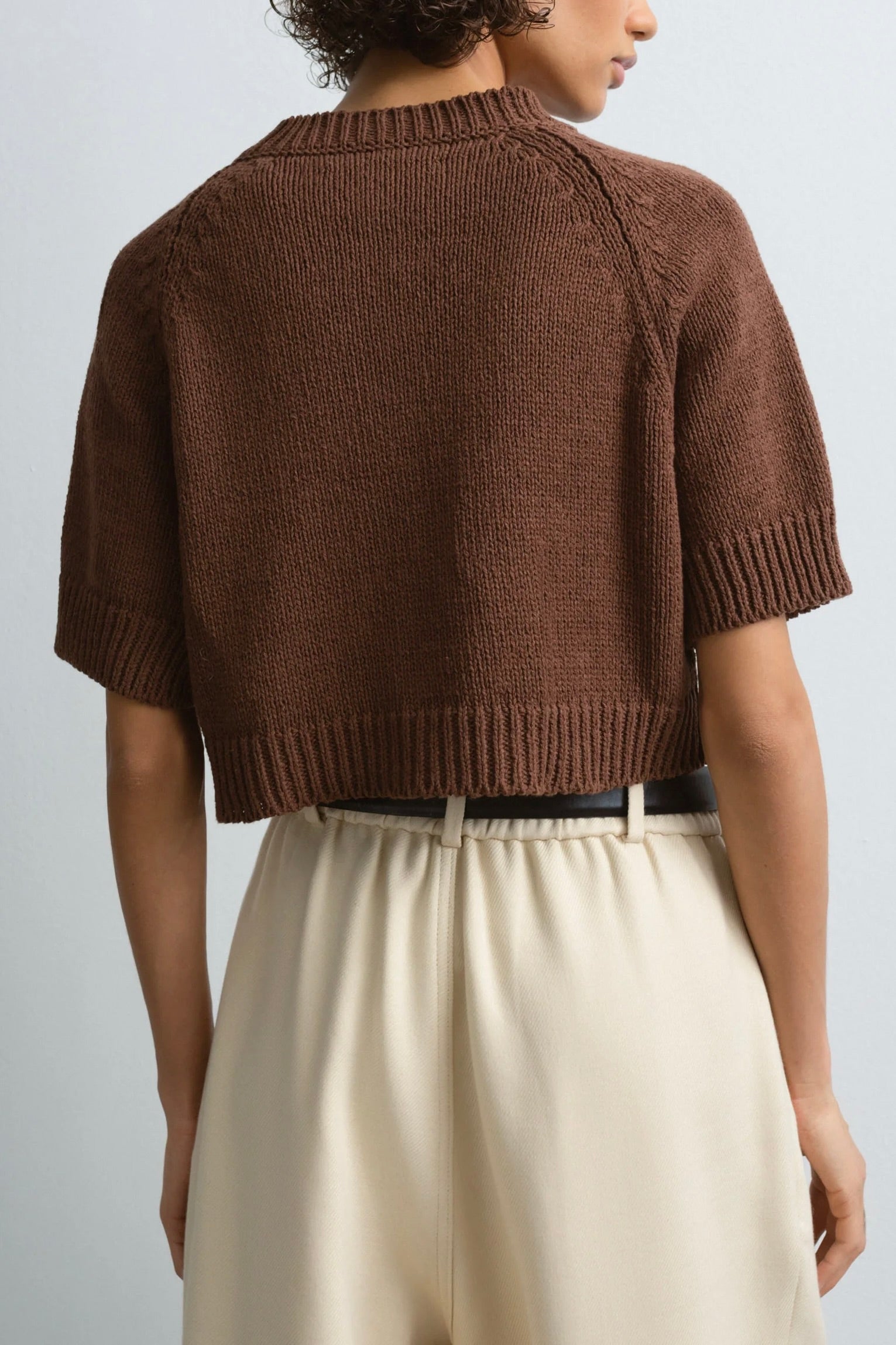CORDERA Cotton Buttoned Top / Madera