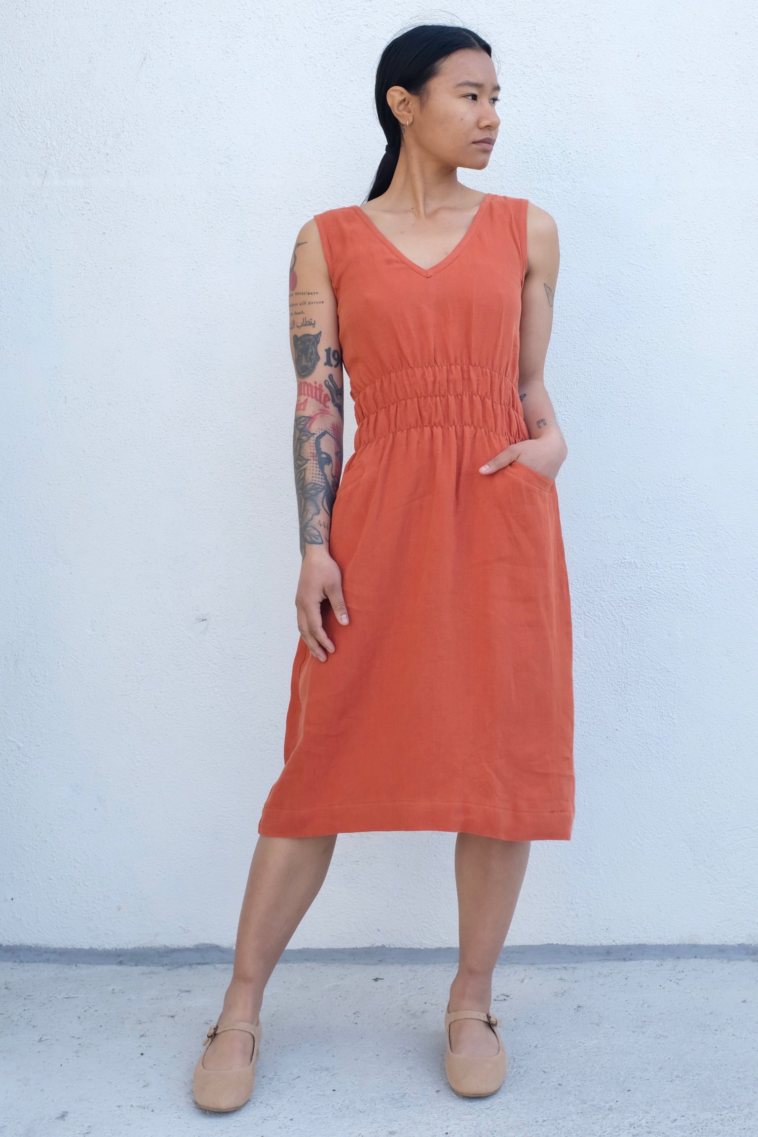 Modaspia Fiji Dress / Spice Linen