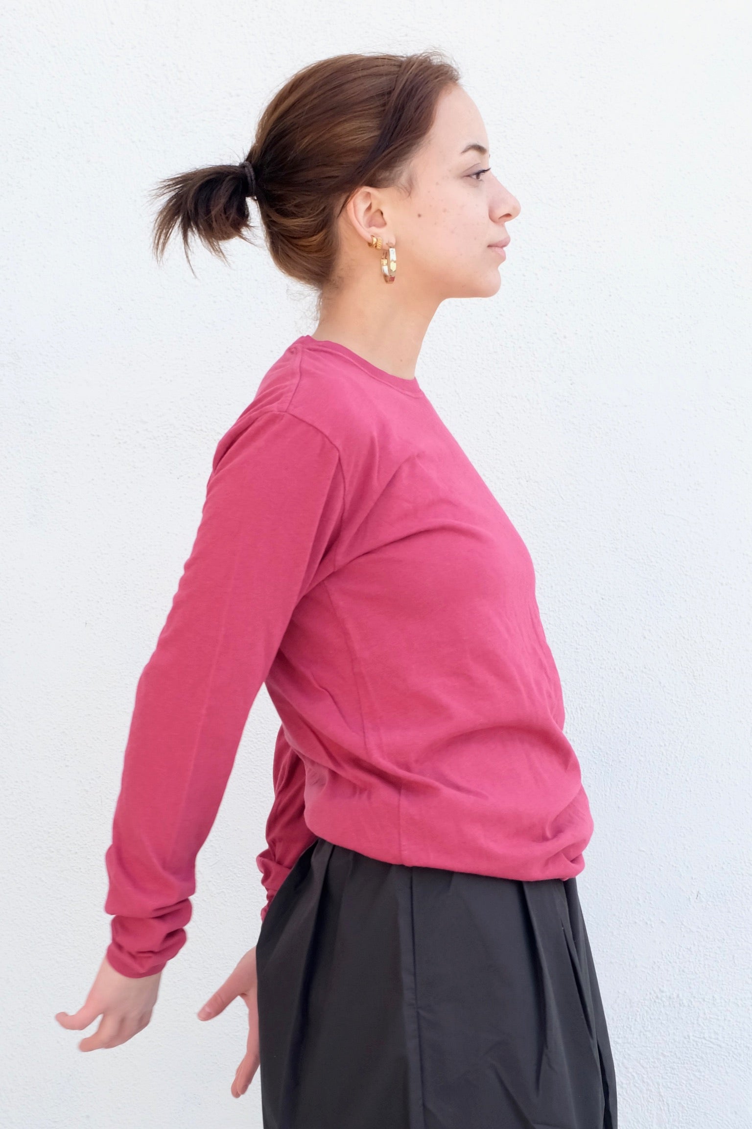 Jungmaven Pavones Long Sleeve Tee / Cherry Red