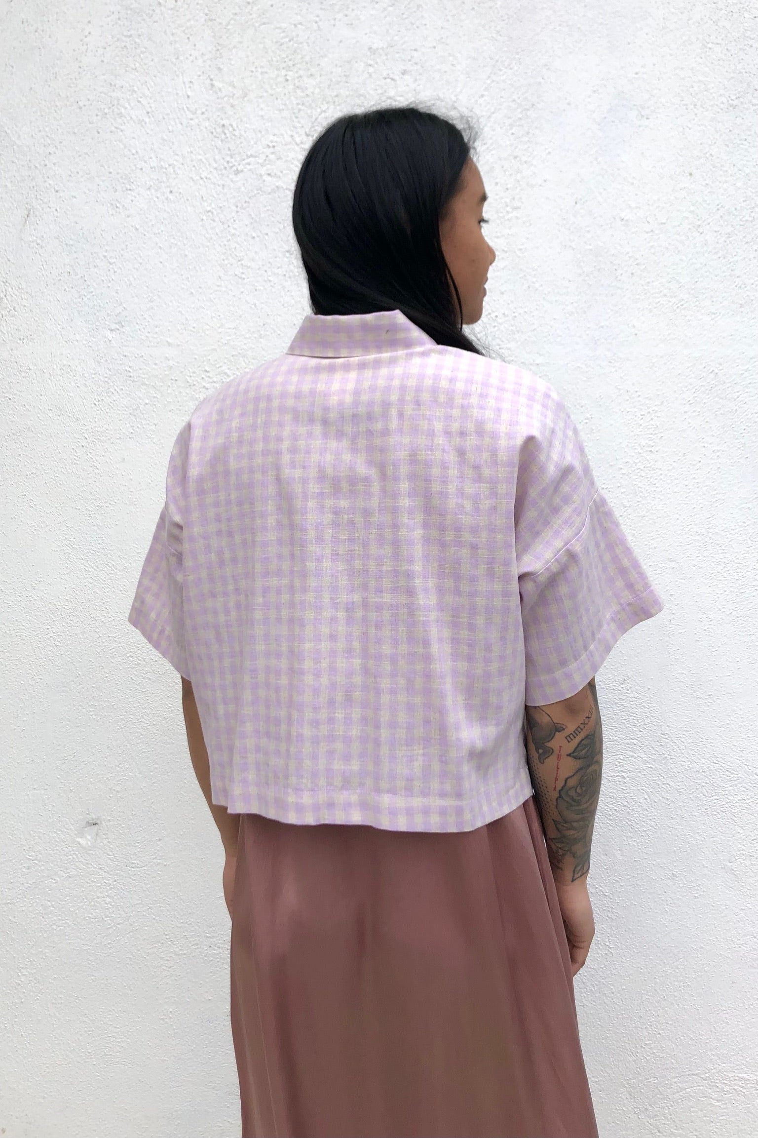 Eve Gravel Loounie Shirt / Naturel+Lilas