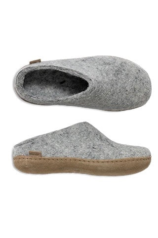 Glerups Slip-On Leather Sole / Grey