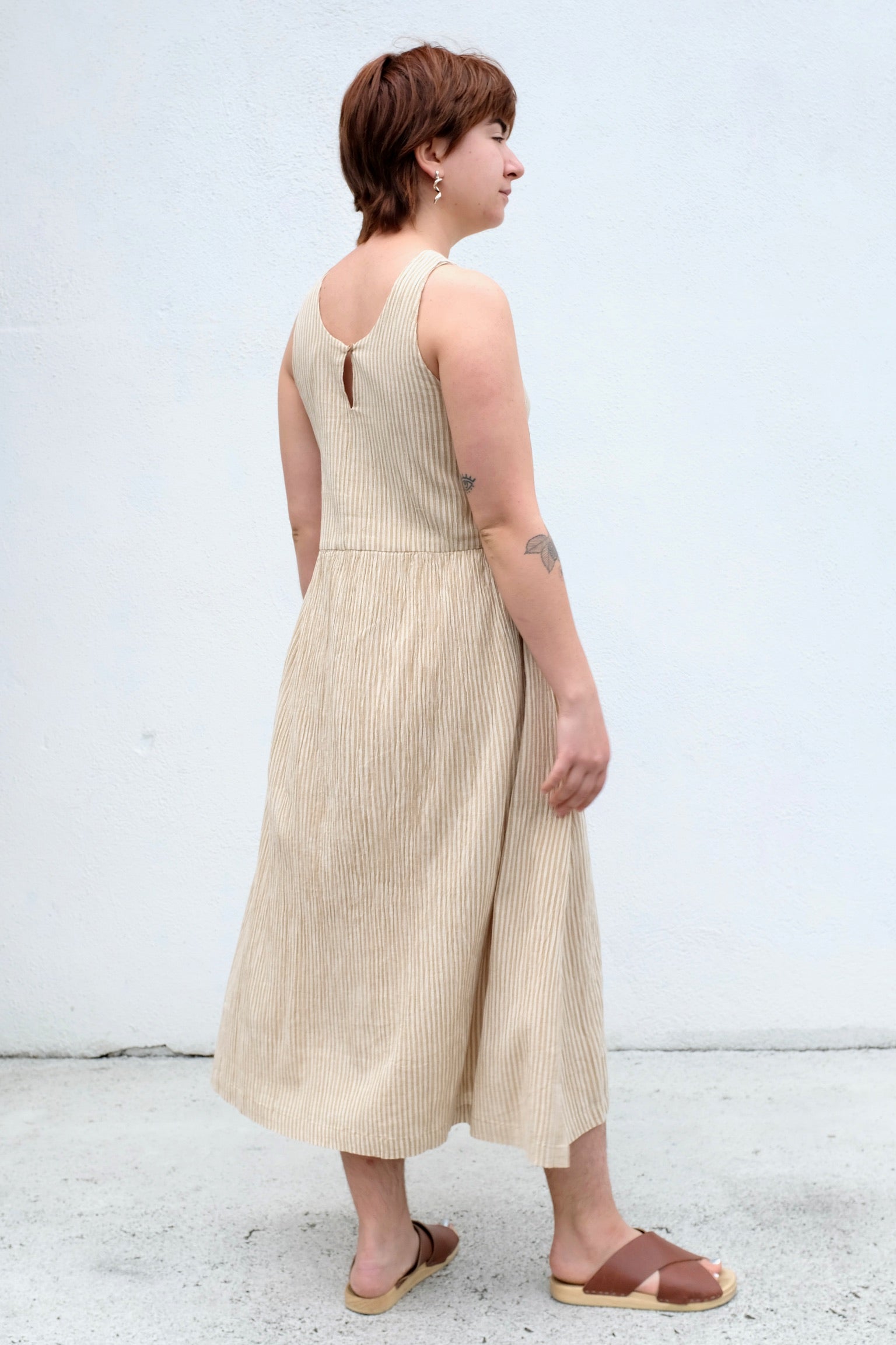 Micaela Greg Tank Dress / Crinkle Stripe
