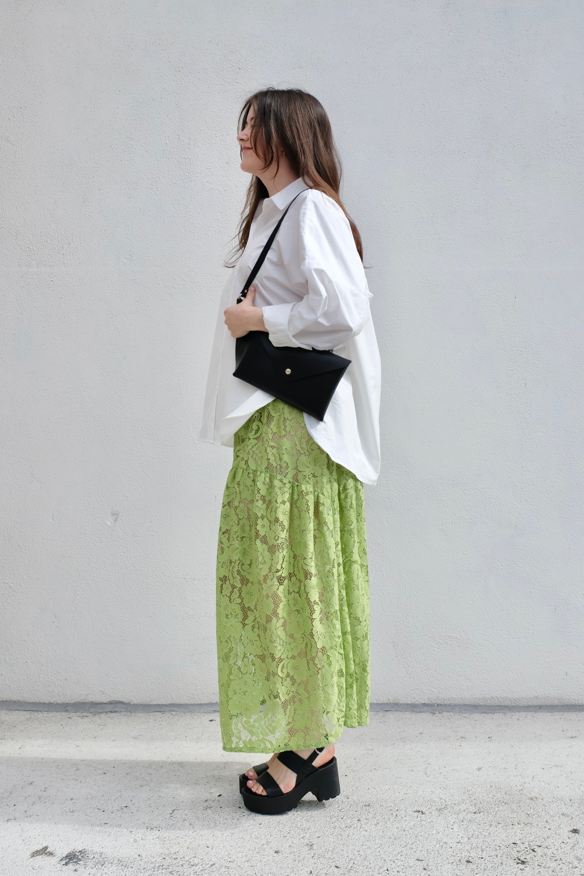 A Bronze Age Field Skirt / Lime Lace