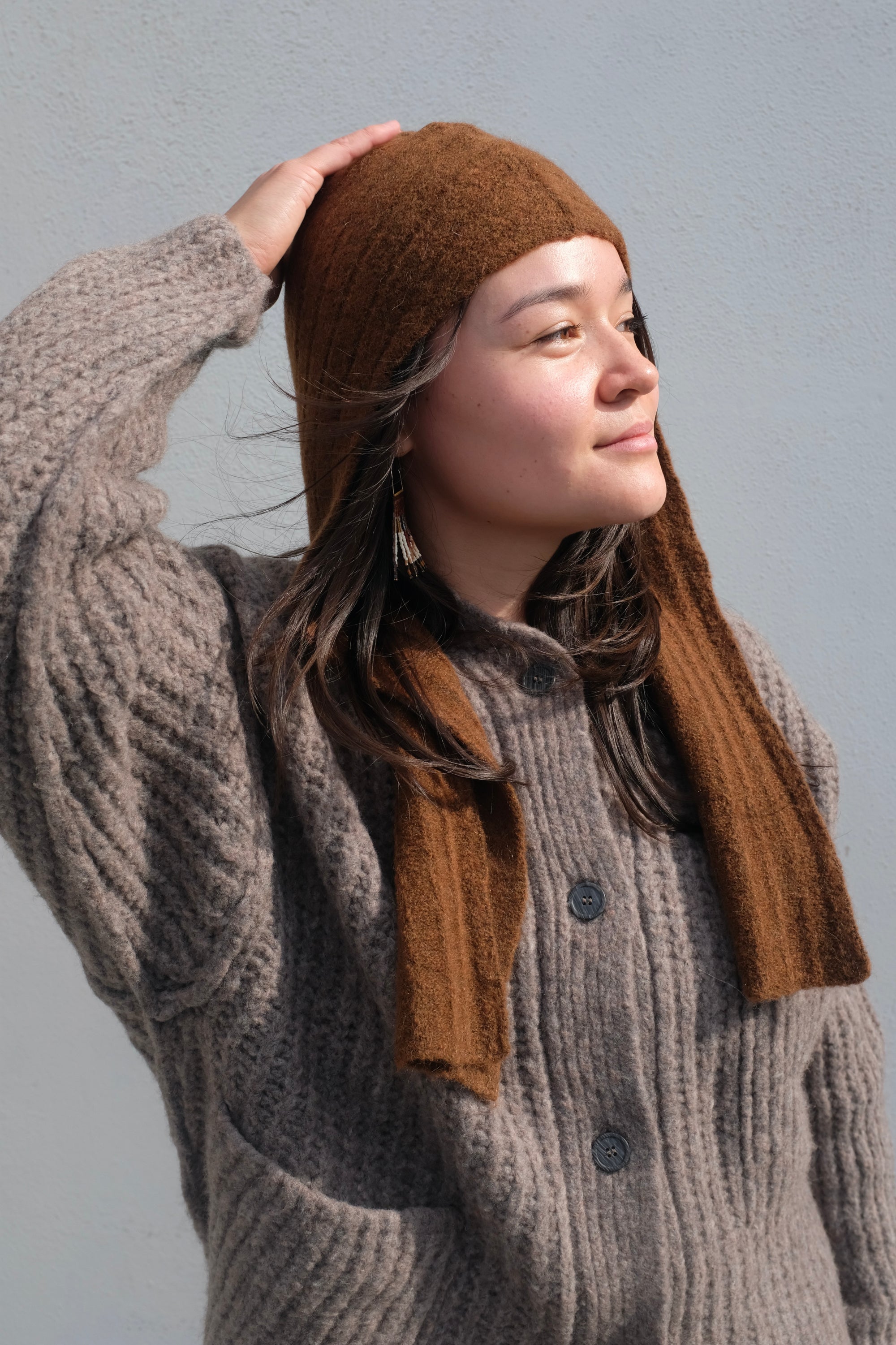 Mimi Hood Scarf / Espresso