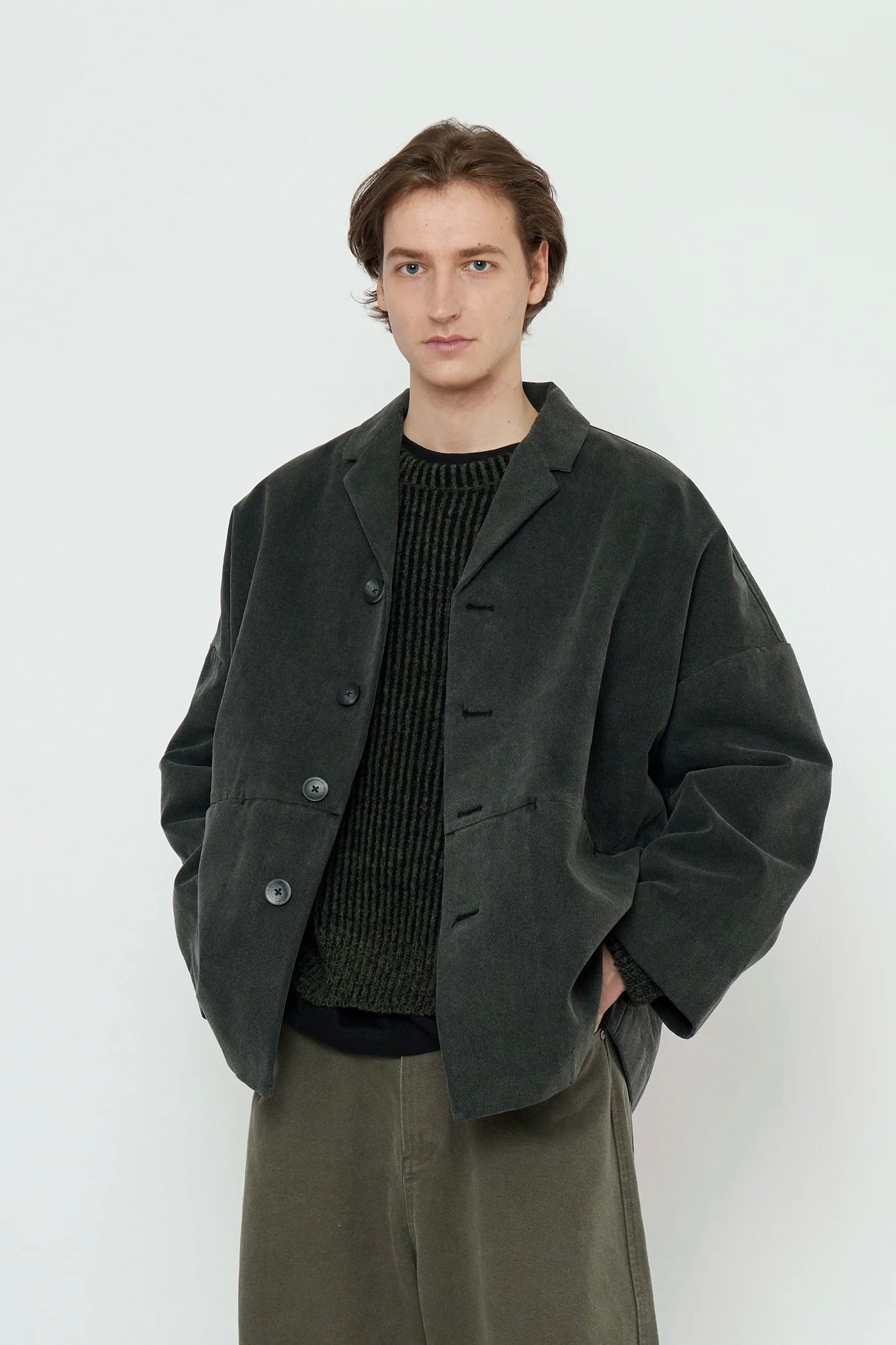 7115 by Szeki Oversized Blazer / Washed Black