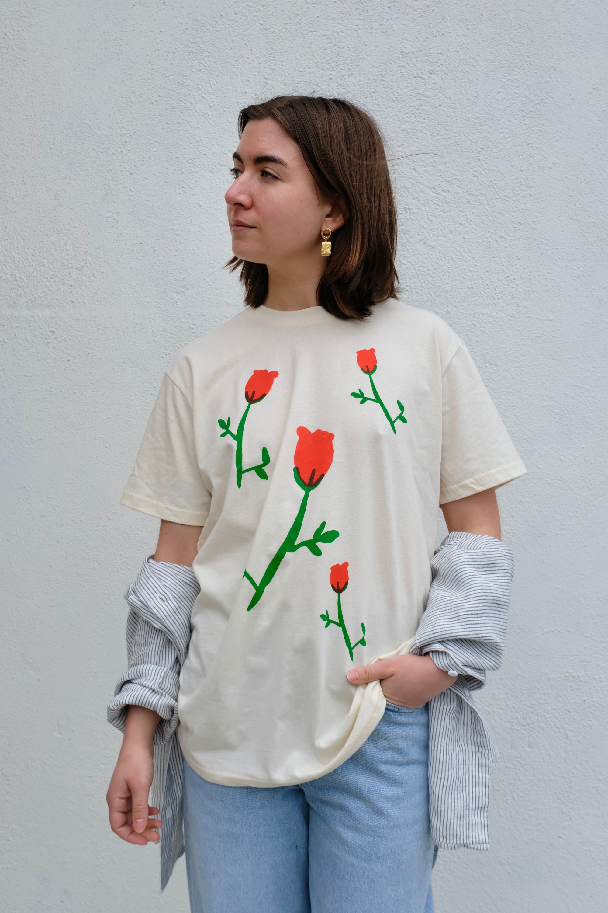 Yarrow Goods Roses Unisex Tee / Cream
