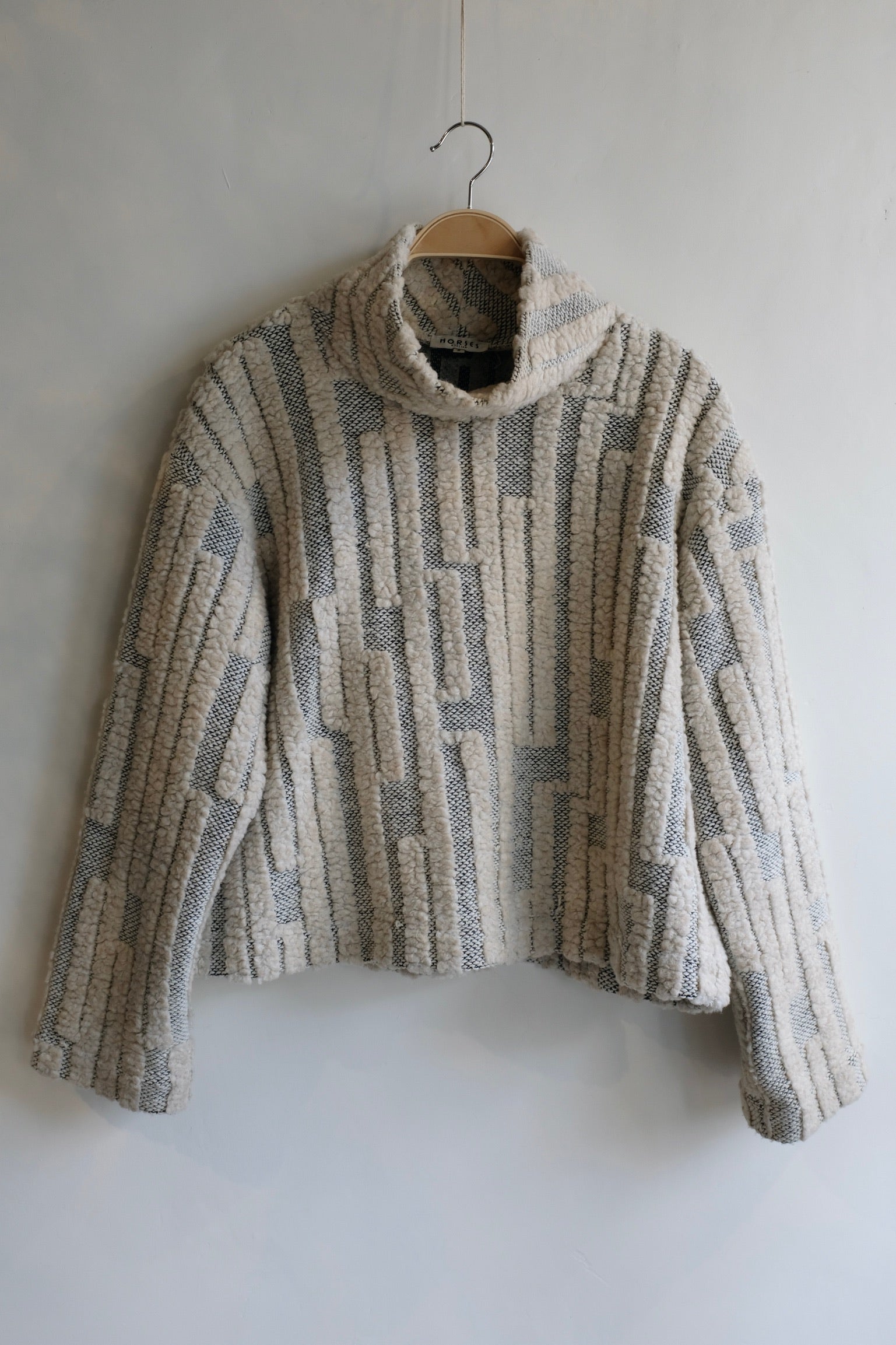 Pre-loved / Horses Atelier Mock Neck Sweater Cream & Tan / Size 2