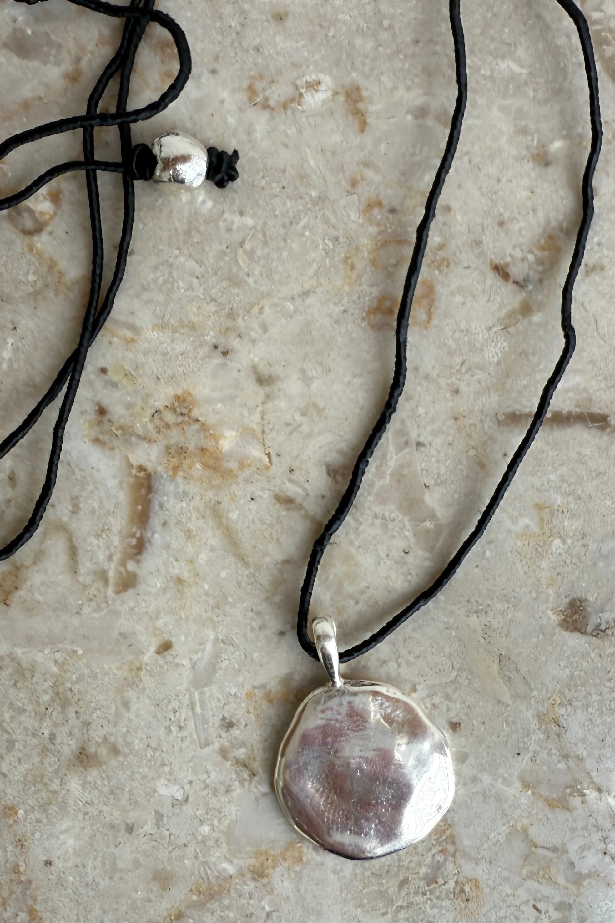 Petra Medallion / Silver and Silk