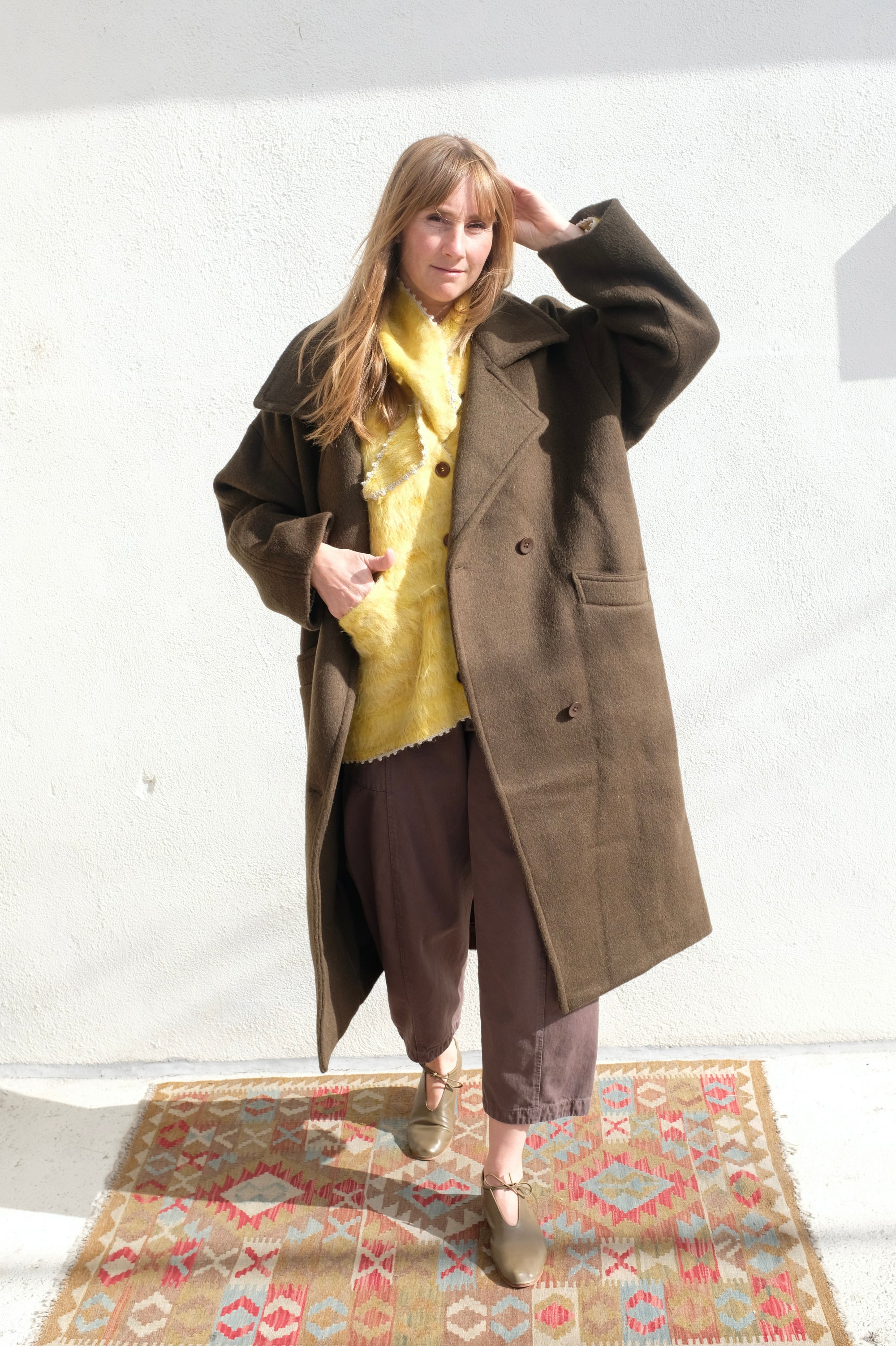 Oversized Wool Coat / Deep Olive