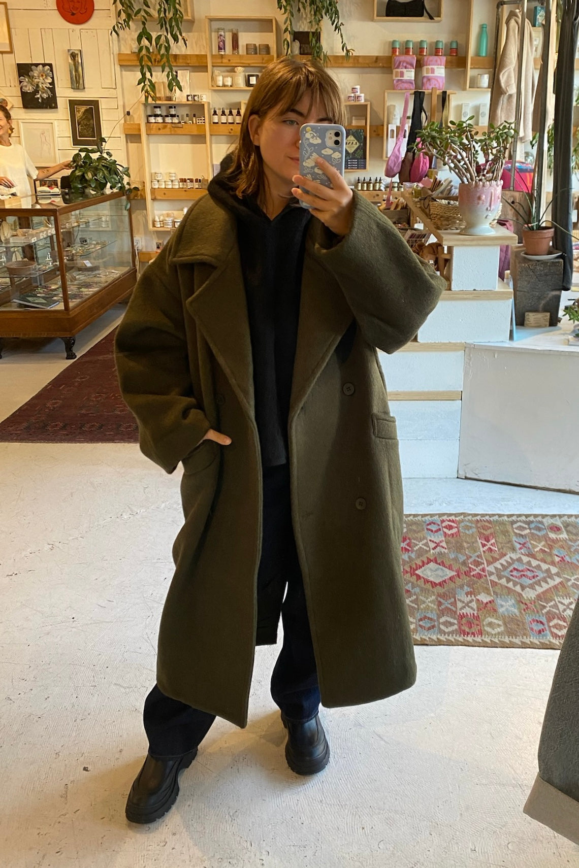 Oversized Wool Coat / Deep Olive