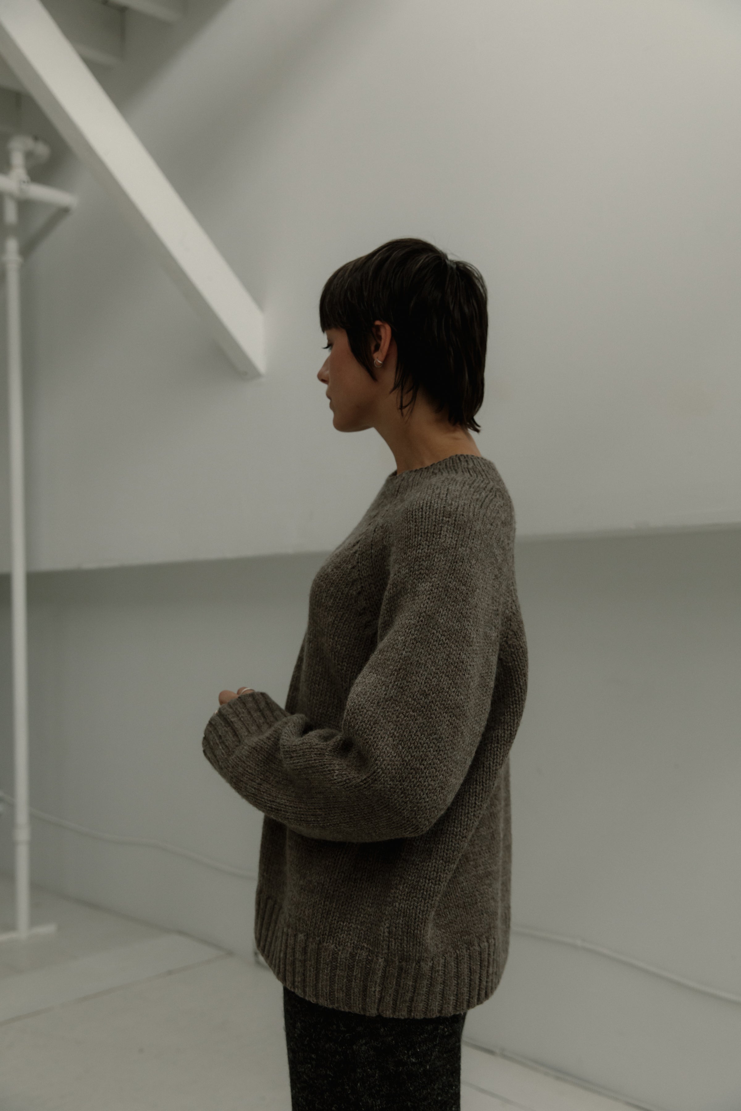Bare Knitwear Channel Sweater / Root