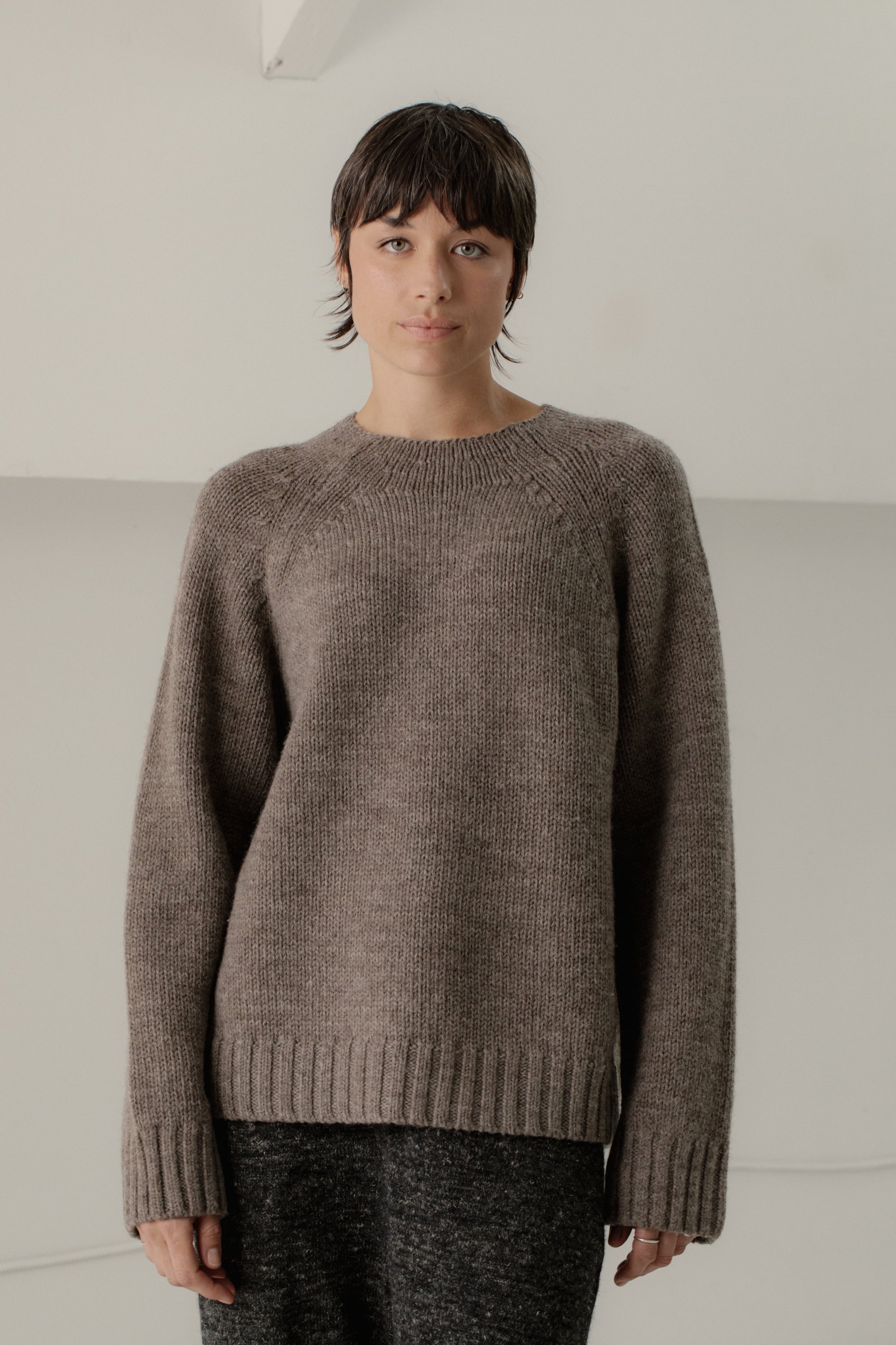 Bare Knitwear Channel Sweater / Root