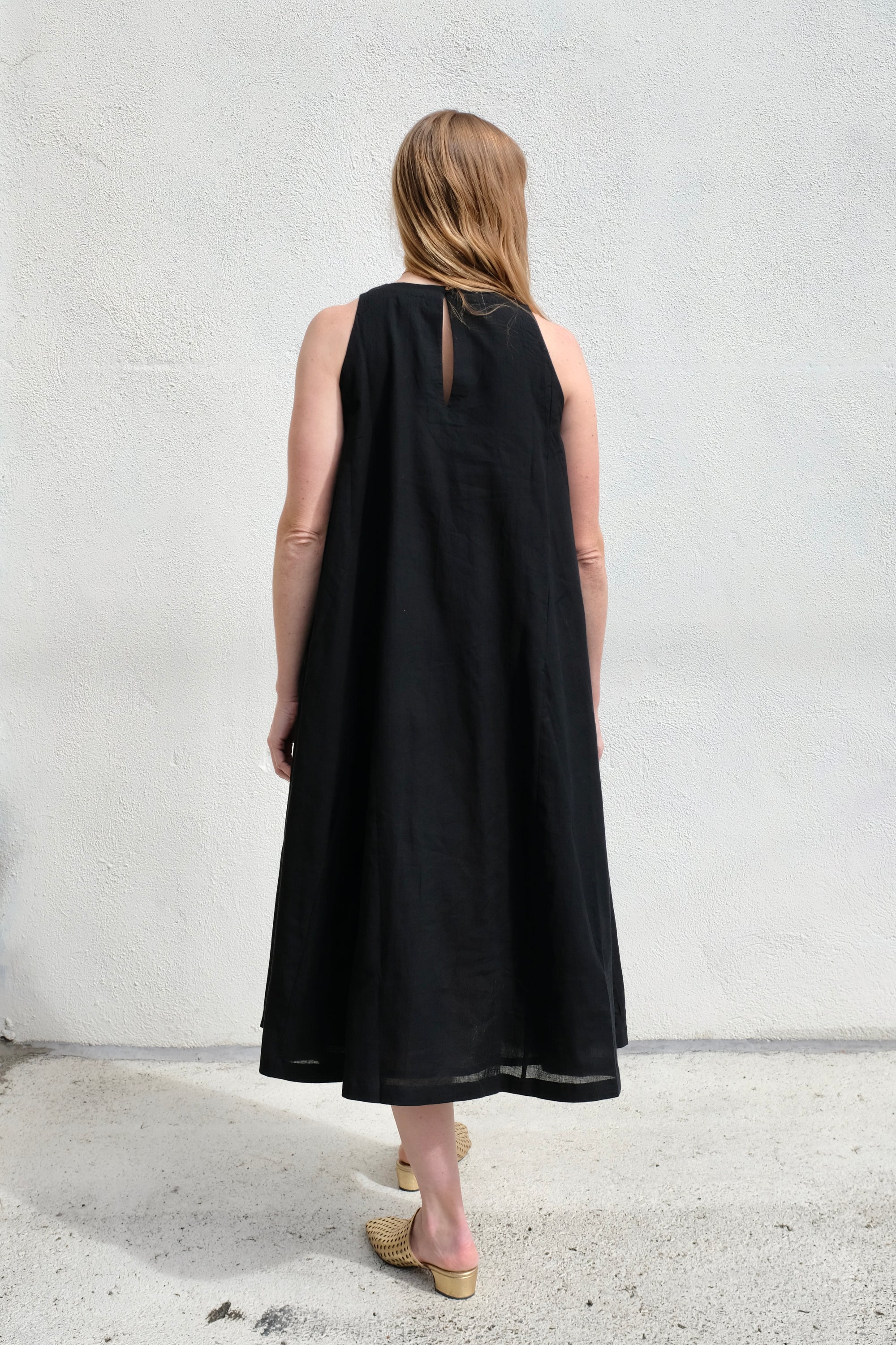 World of Crow Black Voluminous Dress