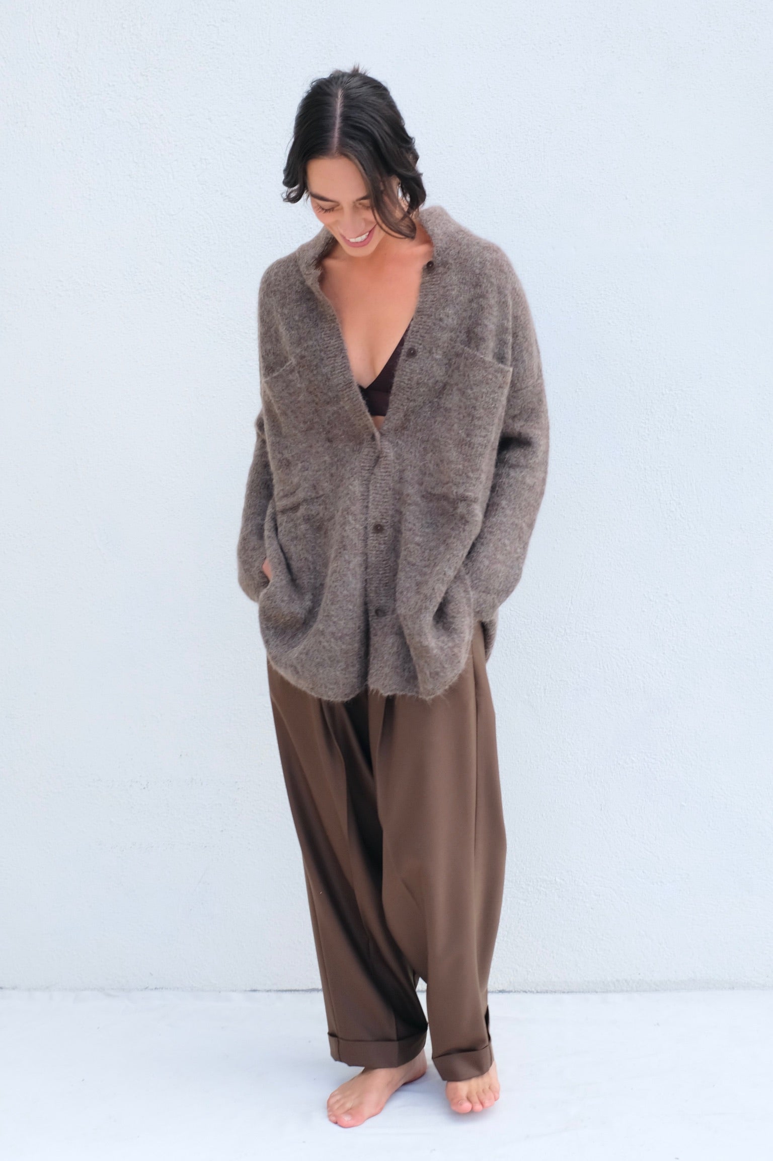 CORDERA Suri Polo Cardigan / Taupe