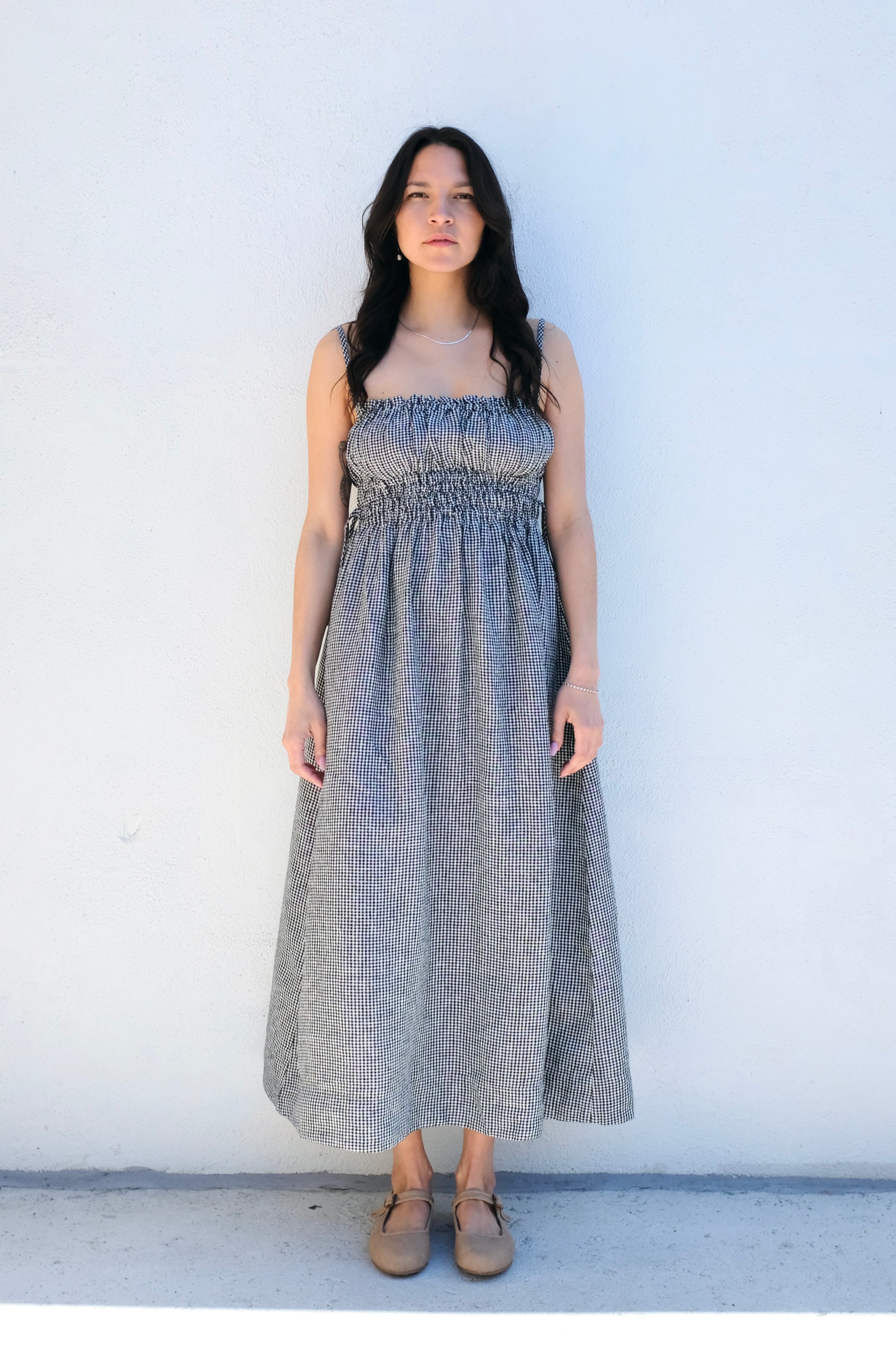 Gillian Stevens Evelyn Dress / Gingham Noir