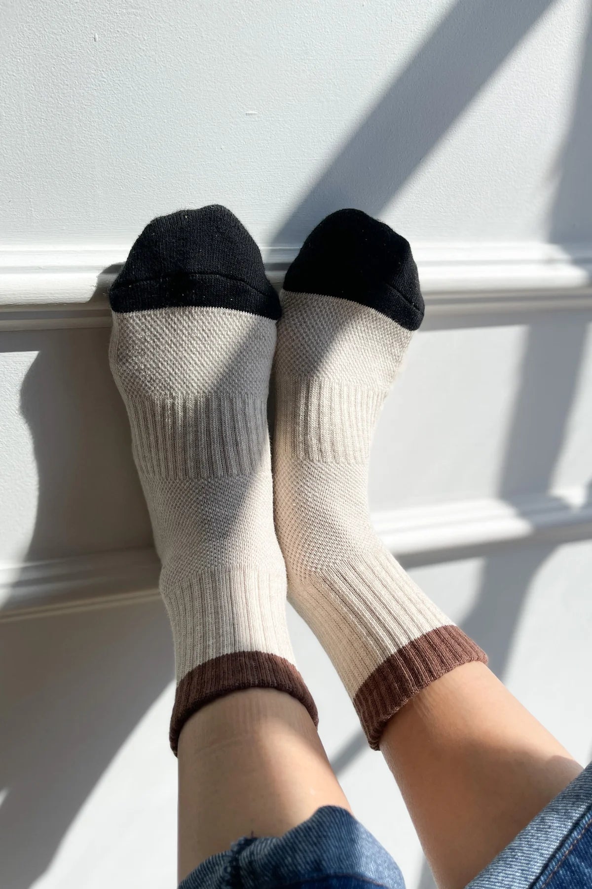 Le Bon Shoppe Girlfriend Socks / Colourblock Black Coffee