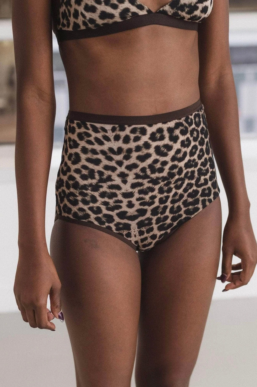 Highwaist Bell Pant / Leopard