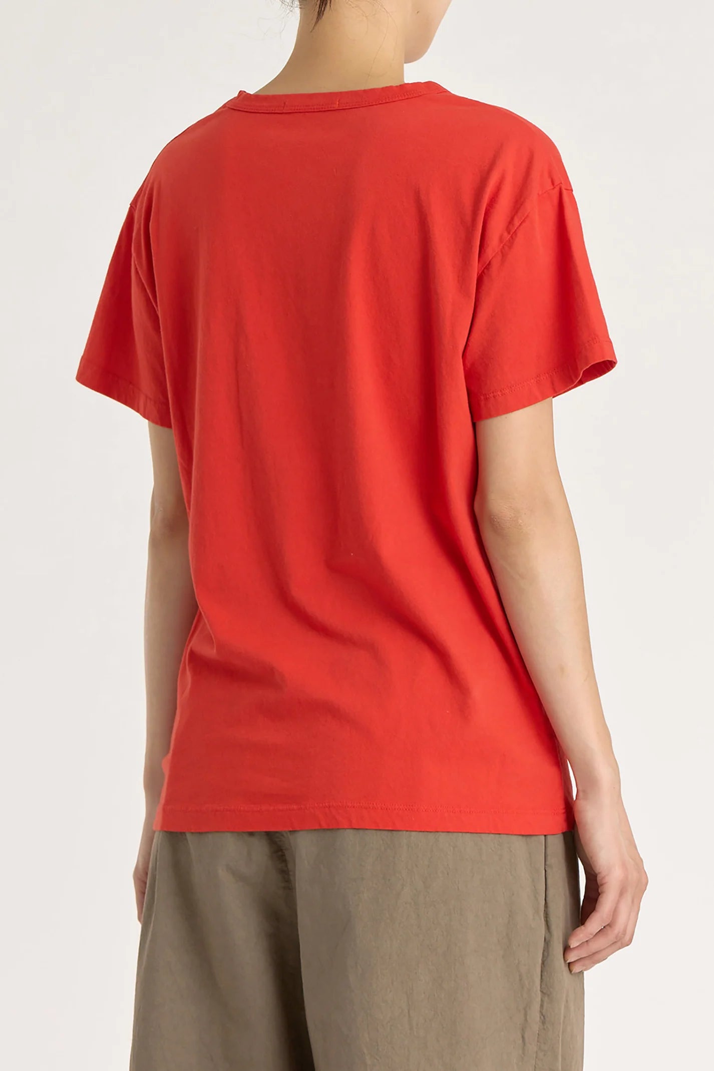 Black Regular Short Sleeve Tee / Red
