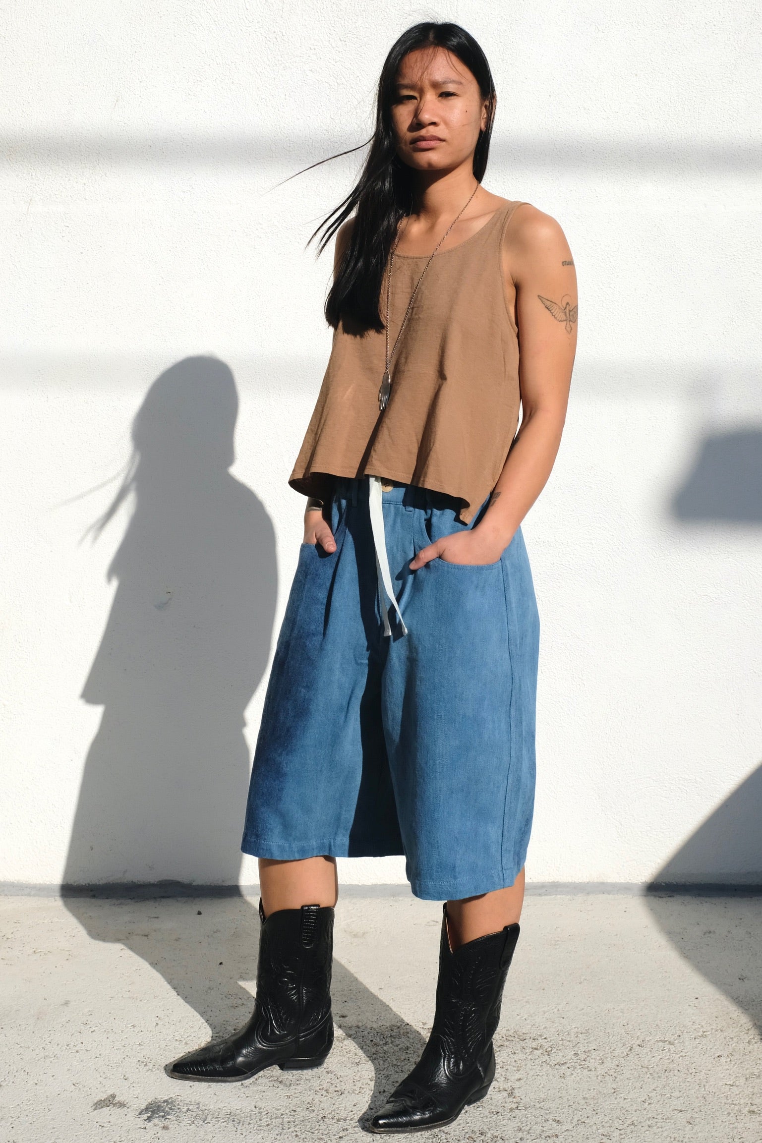 Jungmaven Trinity Cropped Tank / Coyote