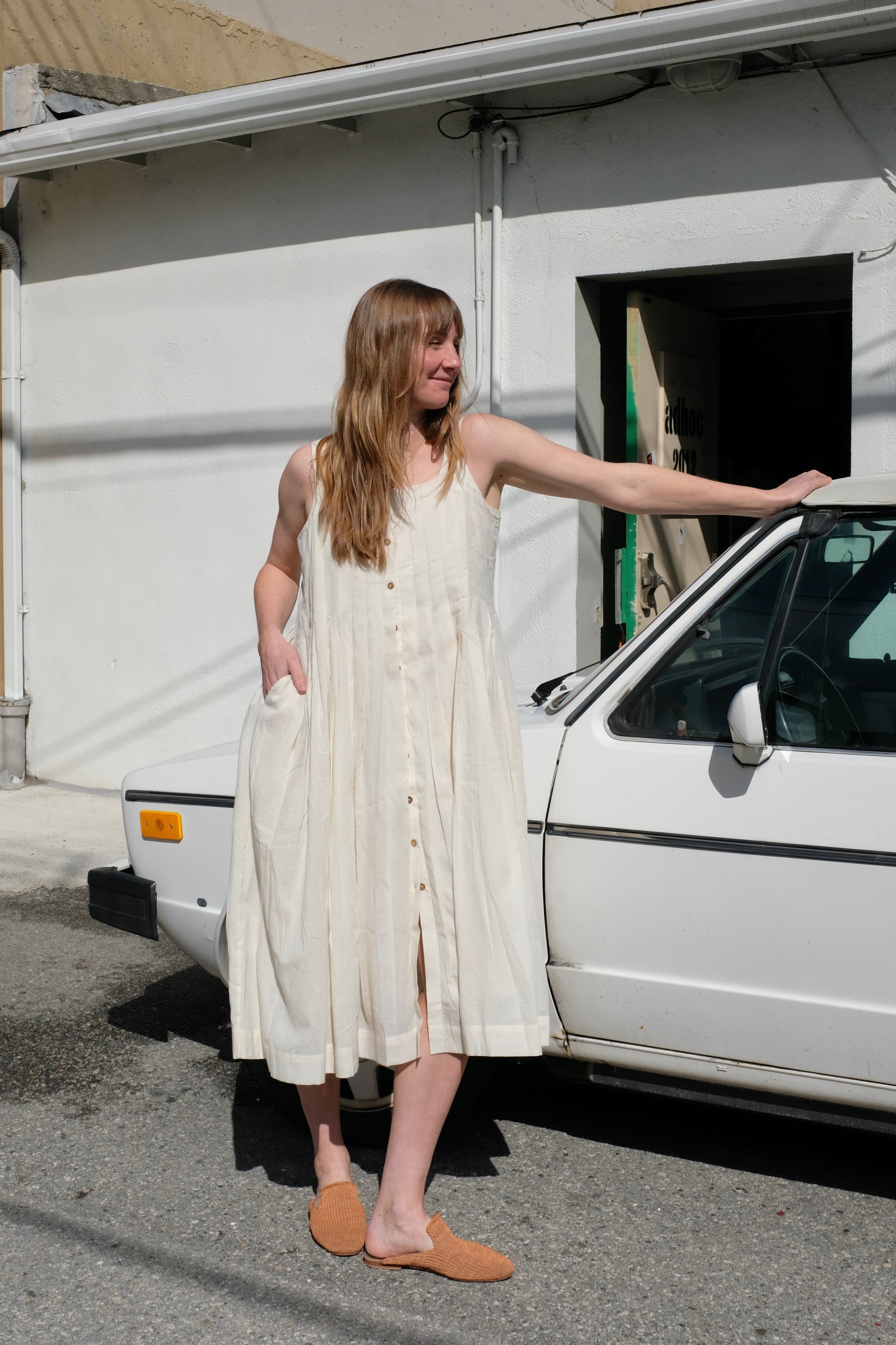 World of Crow Romantic White Midi Dress