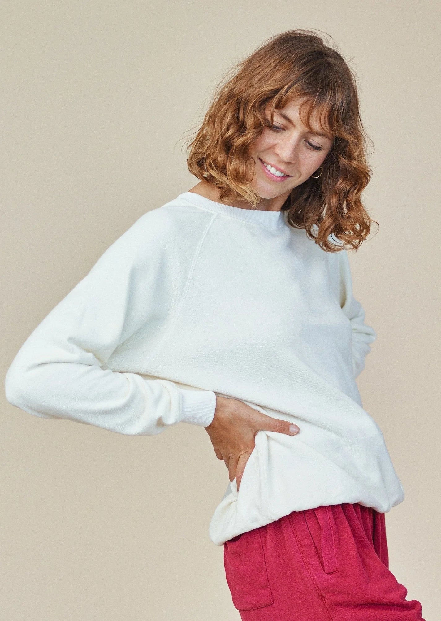 Bonfire Long Sleeve Raglan / Oat Milk