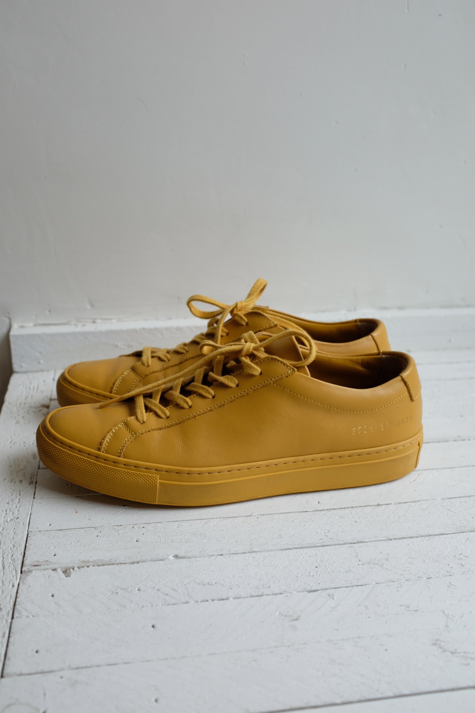 Pre-Loved / Woman by Common Projects Yellow Sneakers / Size 7.5