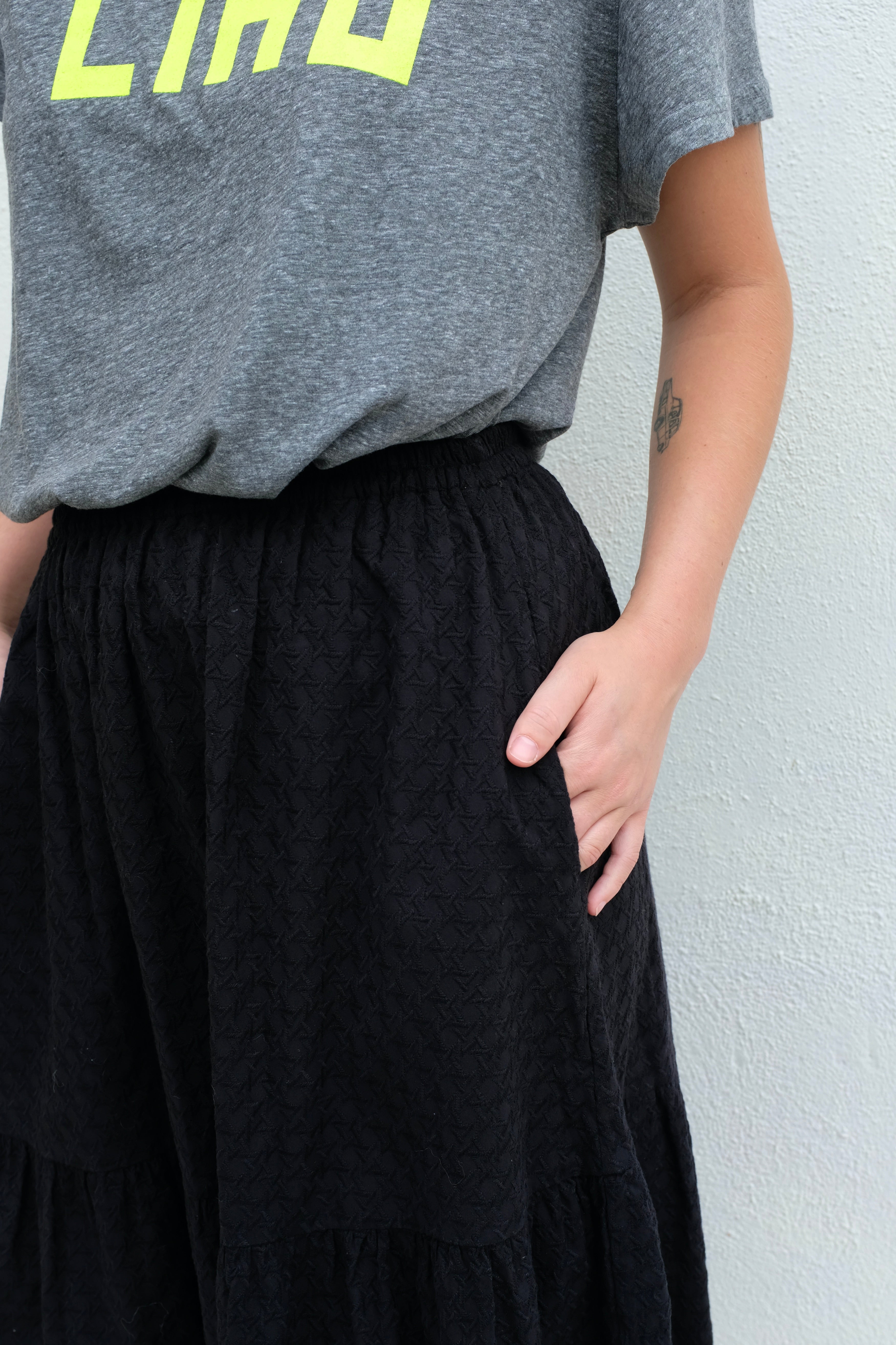 Clare V. / Manon Skirt Rattan Eyelet