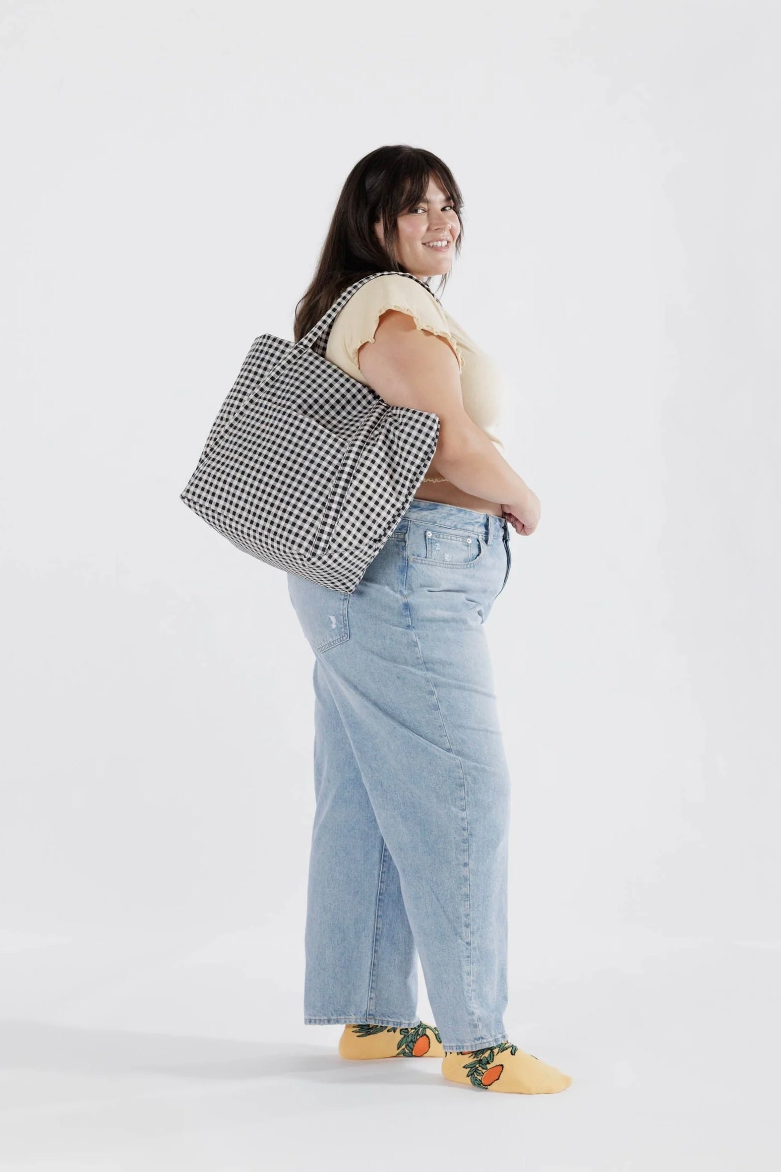Baggu Cloud Bag / Black & White Gingham