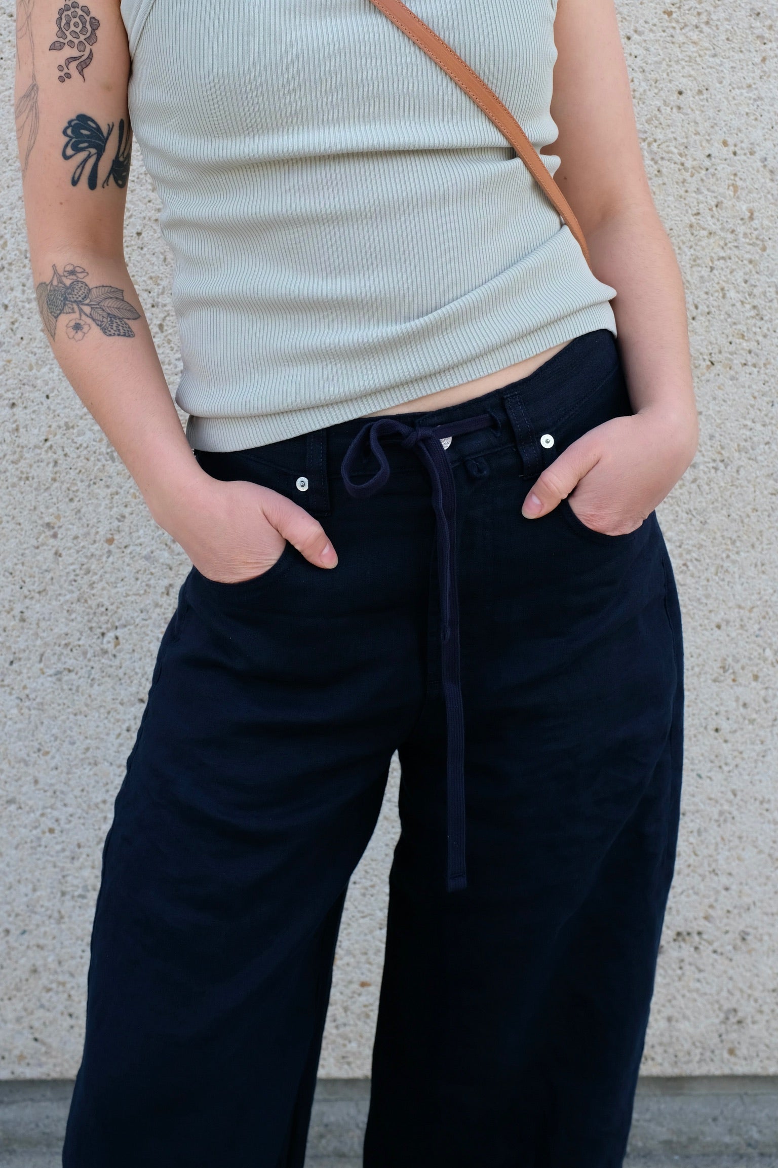 Citizens of Humanity Brynn Drawstring Linen Trouser / True Navy
