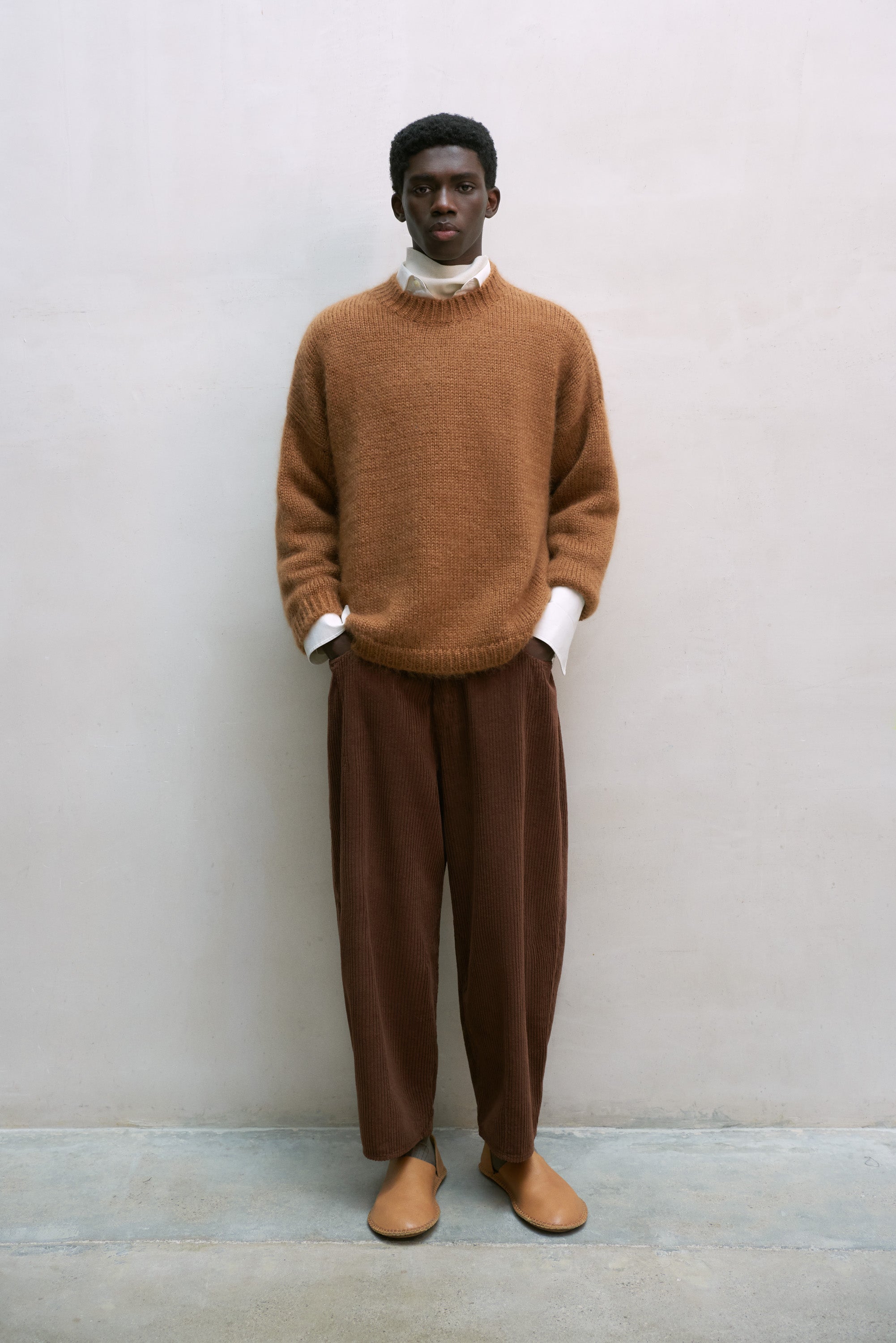 Cordera Corduroy Baggy Pants / Pardo