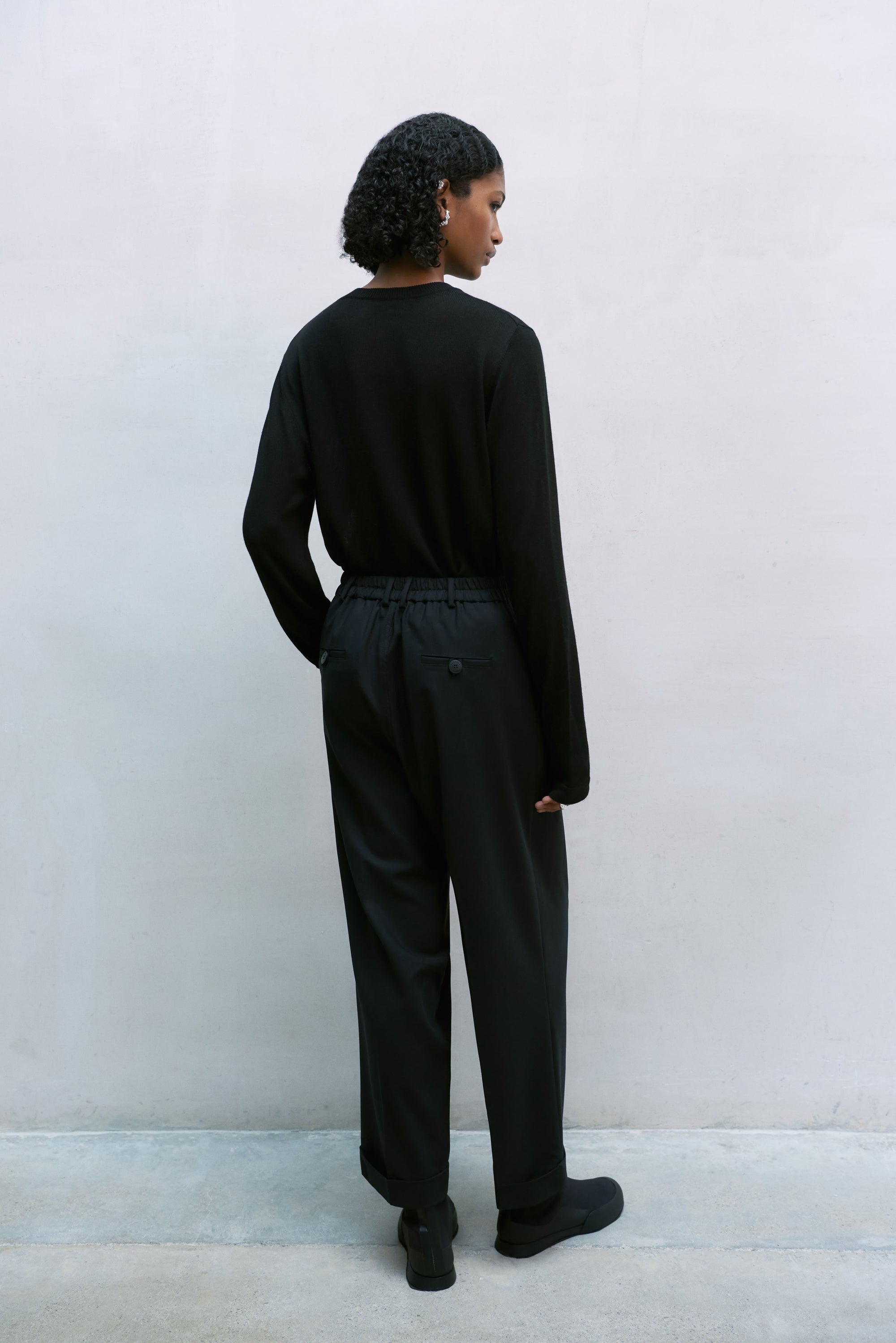 Cordera Unisex Tailoring Masculine Pant / Black