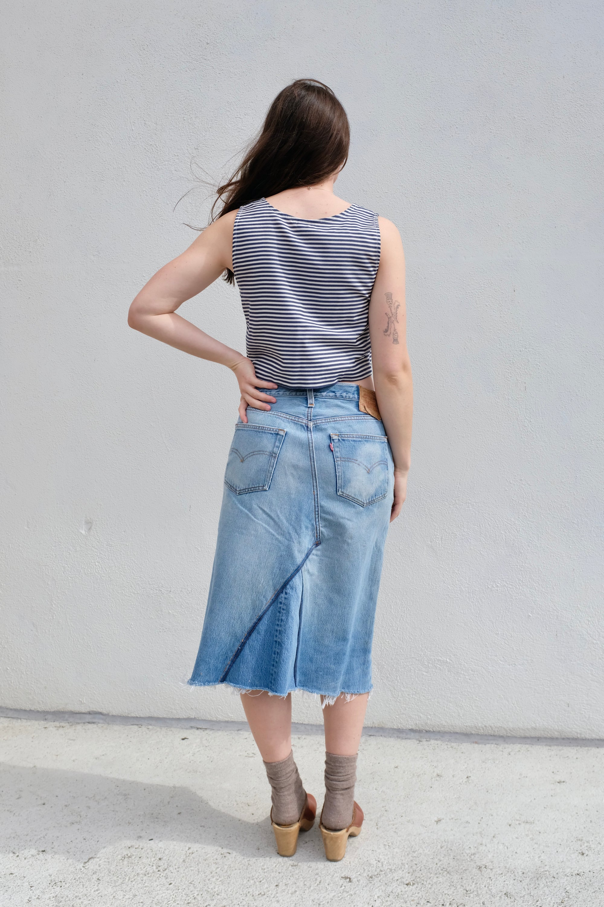 Eve Gravel Brittia Tank Top / Marine+Crème