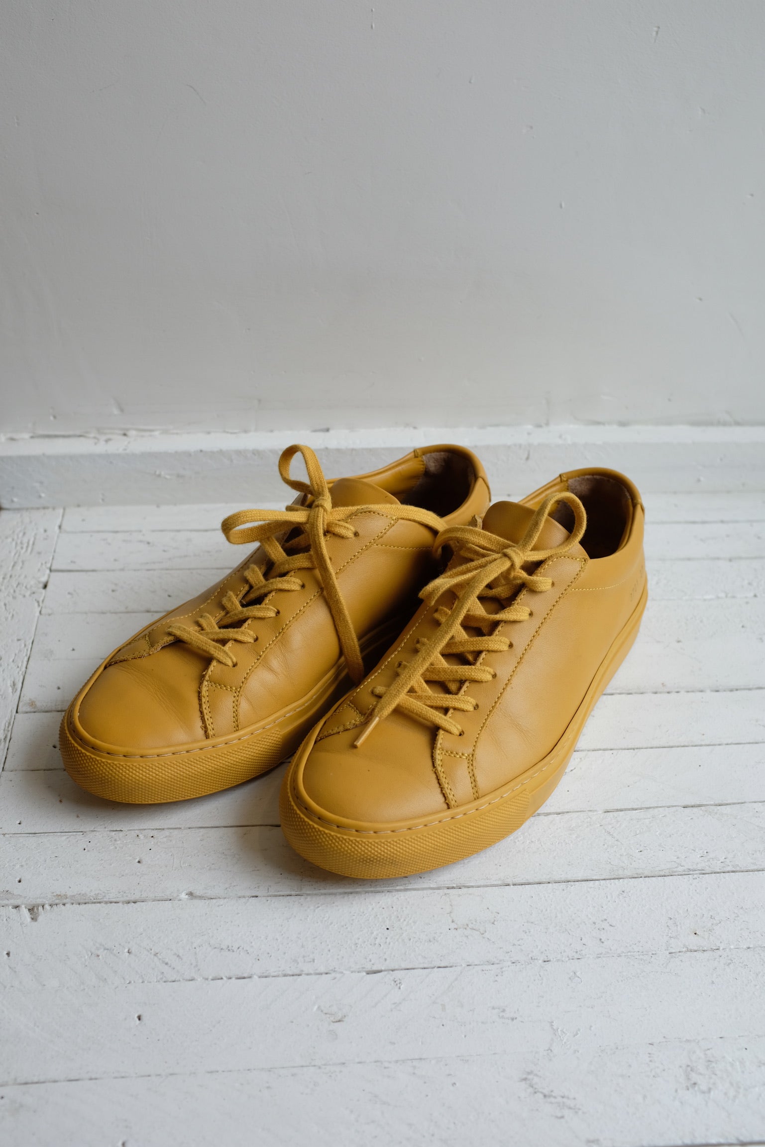 Pre-Loved / Woman by Common Projects Yellow Sneakers / Size 7.5