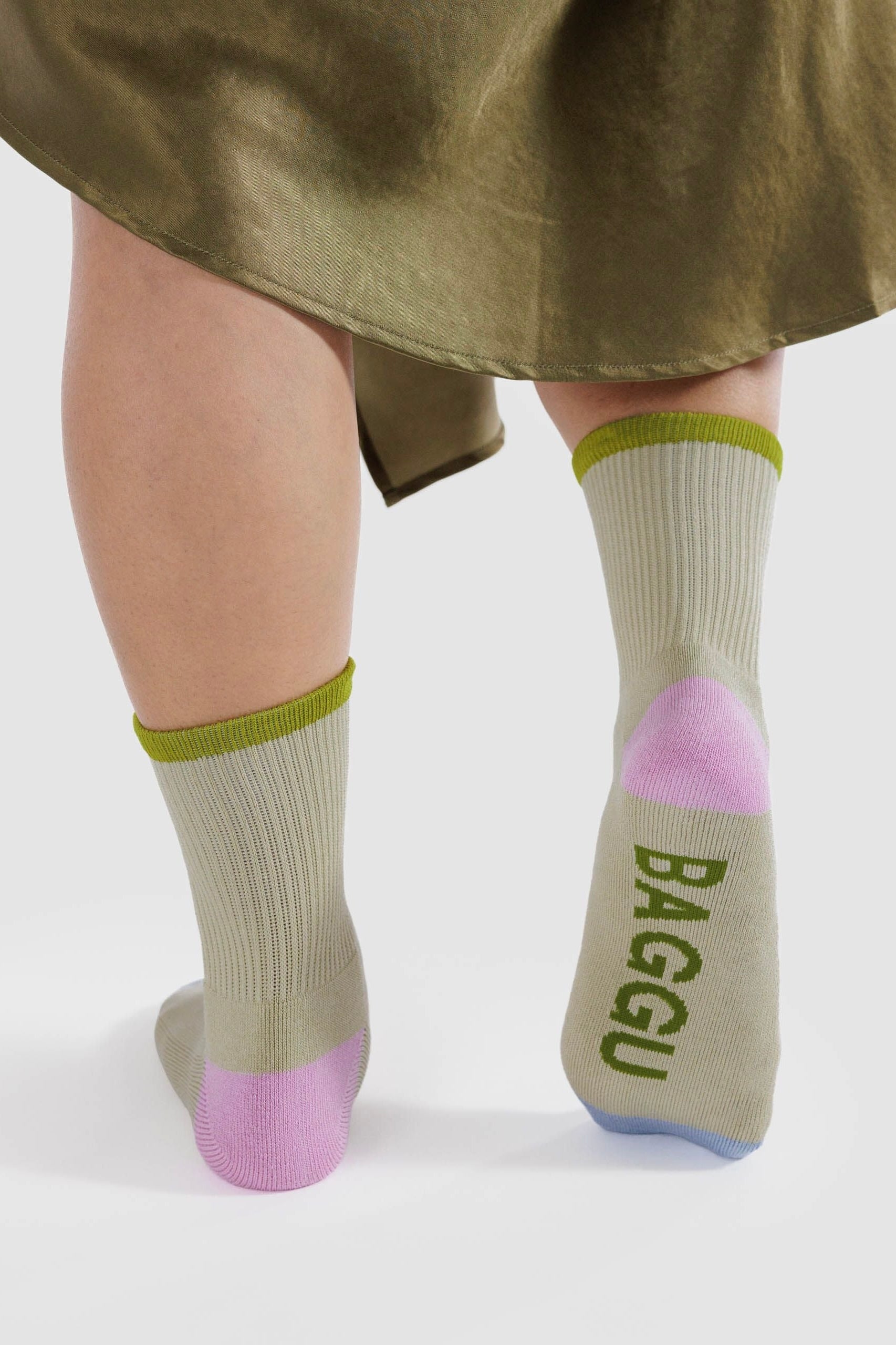 BAGGU Ribbed Sock / Stone Mix