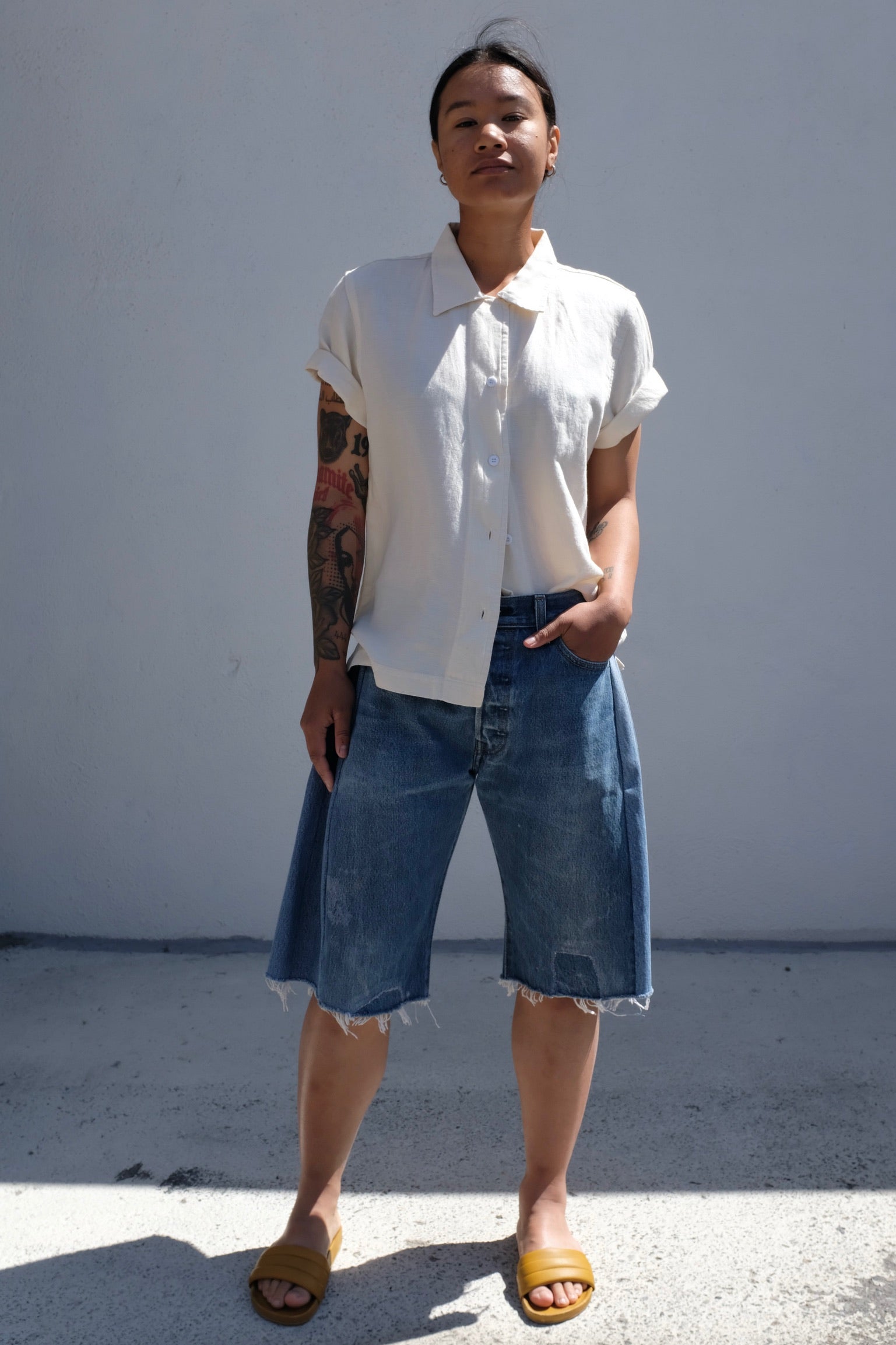 Althea Shirt / Washed White